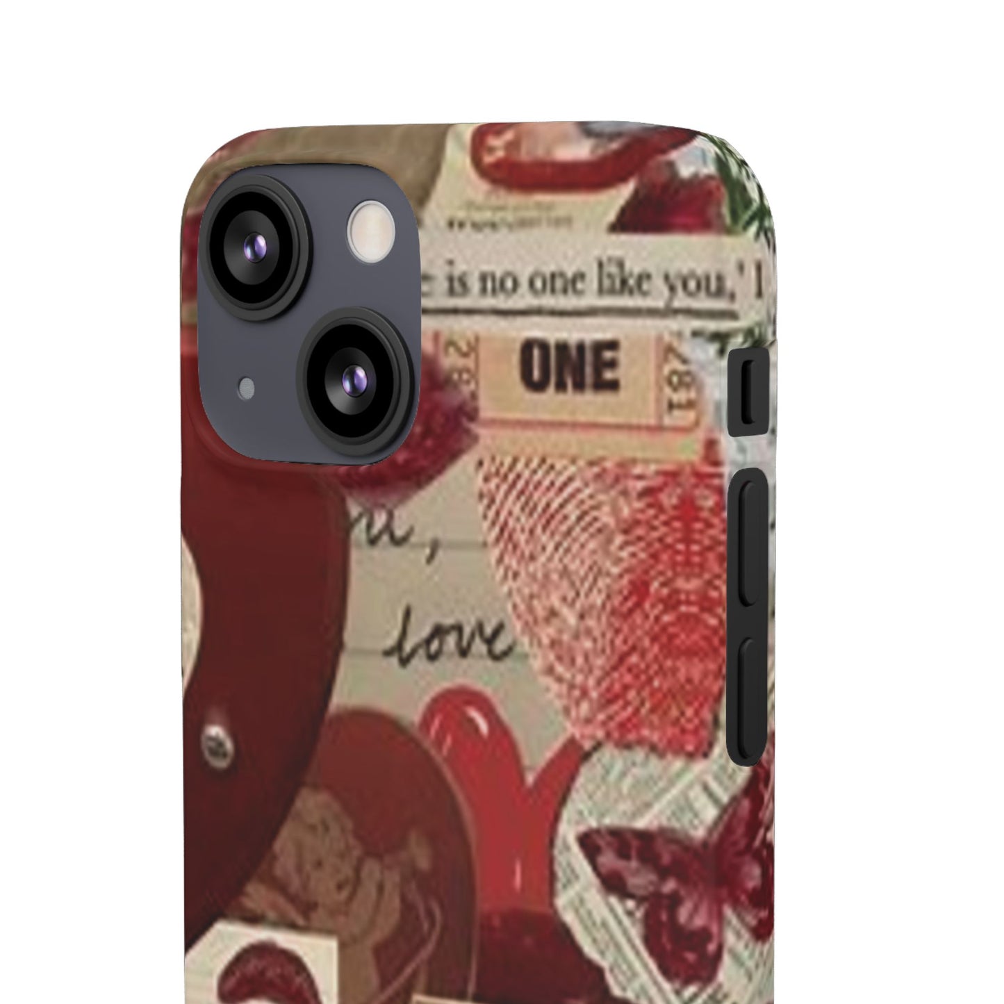 red collage phone case