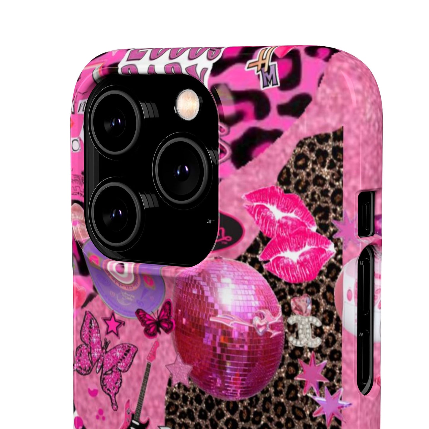 y2k trashy pink phone case