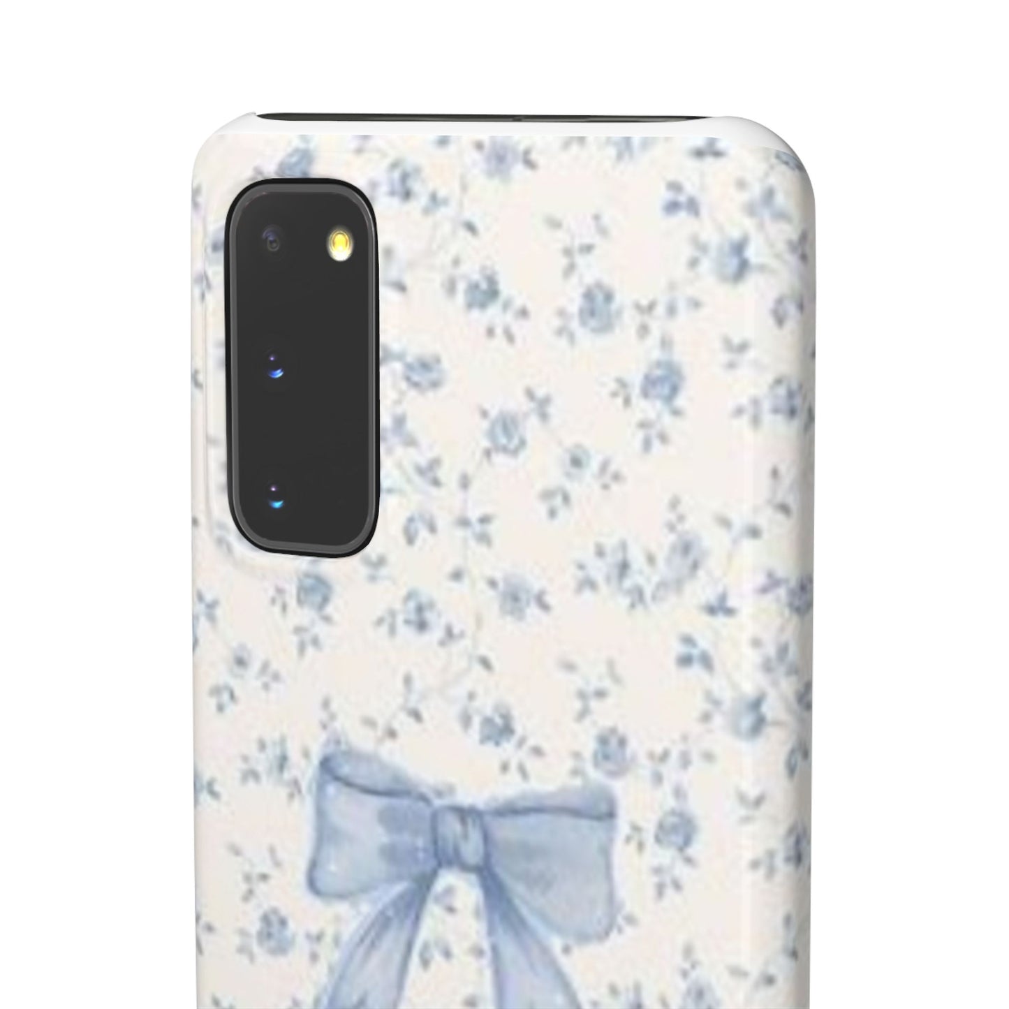 blue flowers and bow phone case