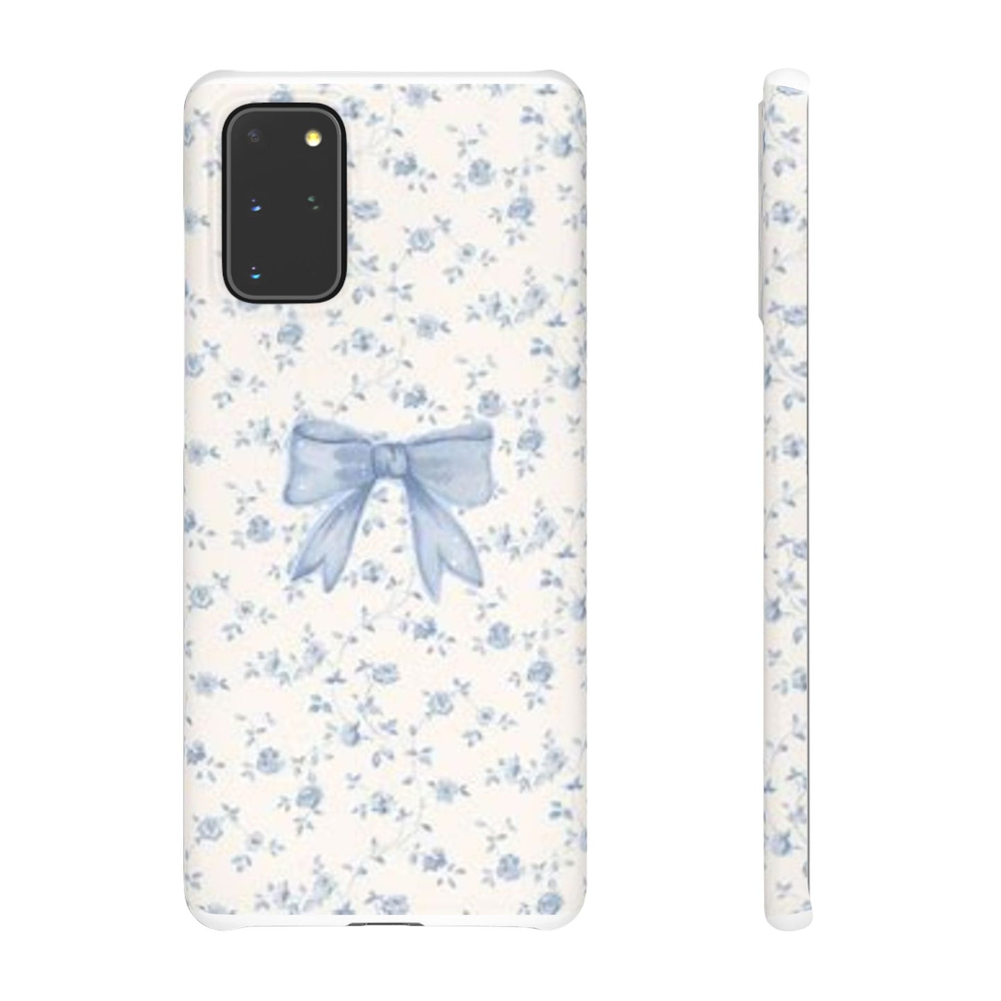 blue flowers and bow phone case