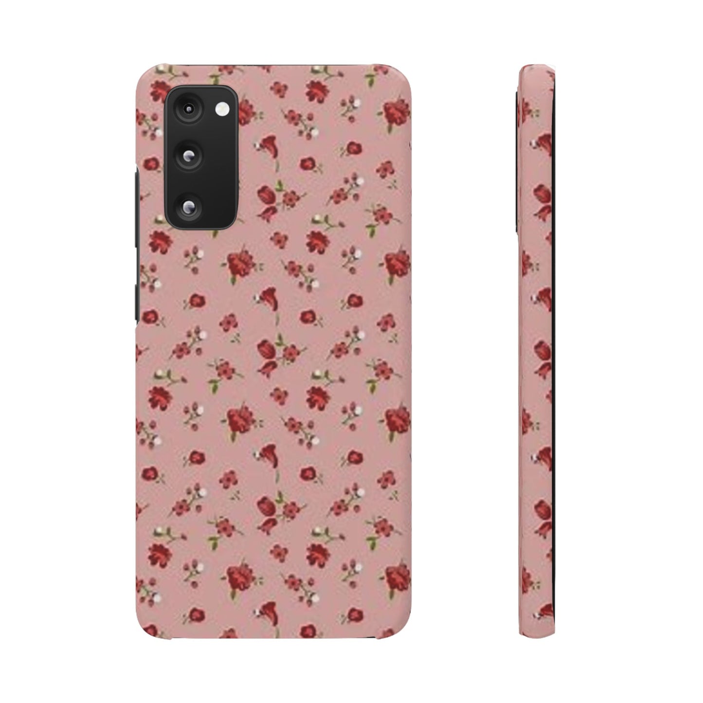 pink flower pattern phone case