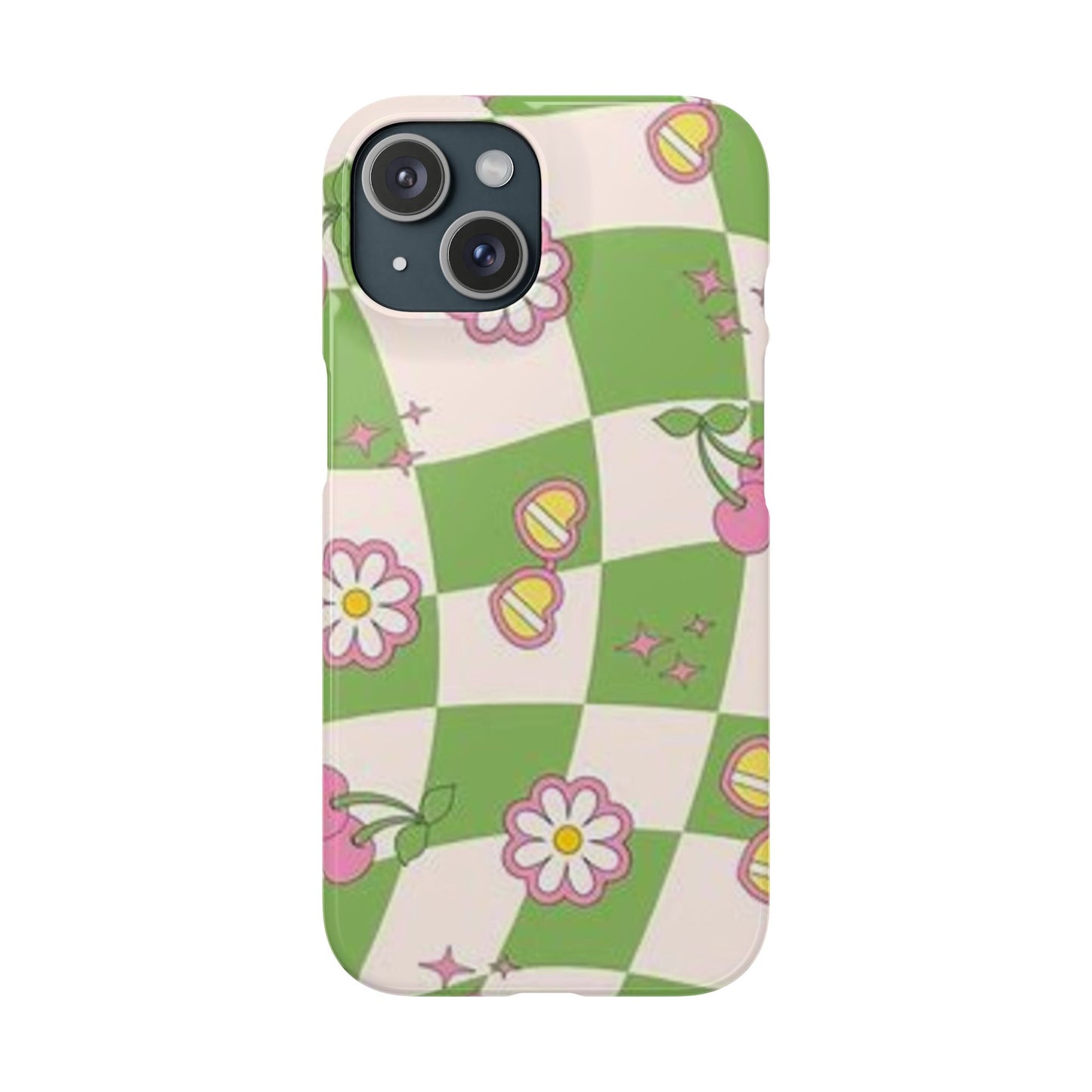 green indie pattern phone case