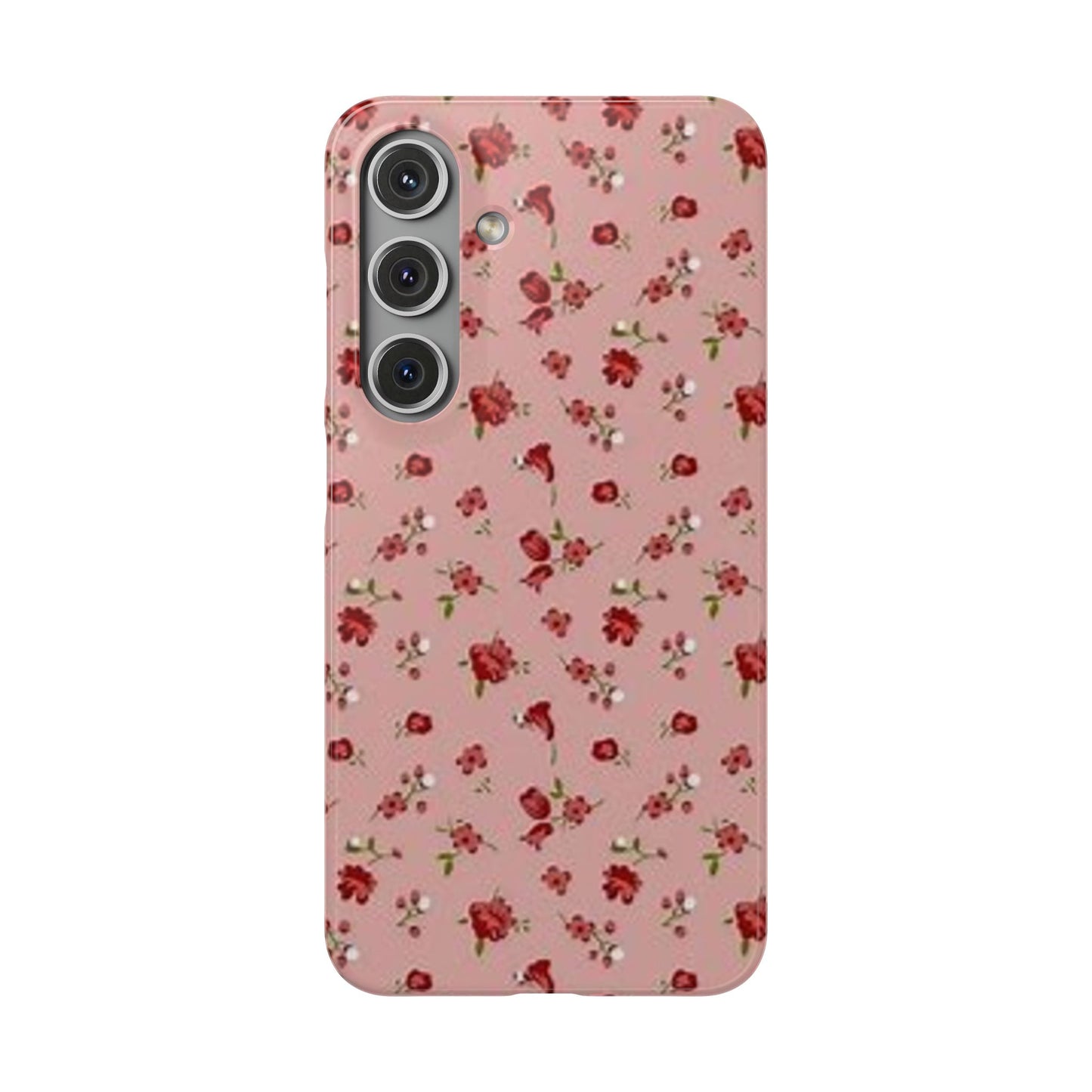 pink flower pattern phone case