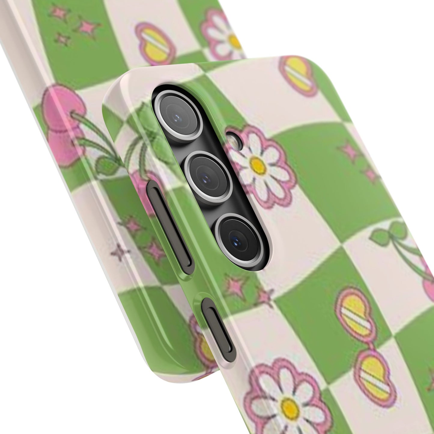 green indie pattern phone case