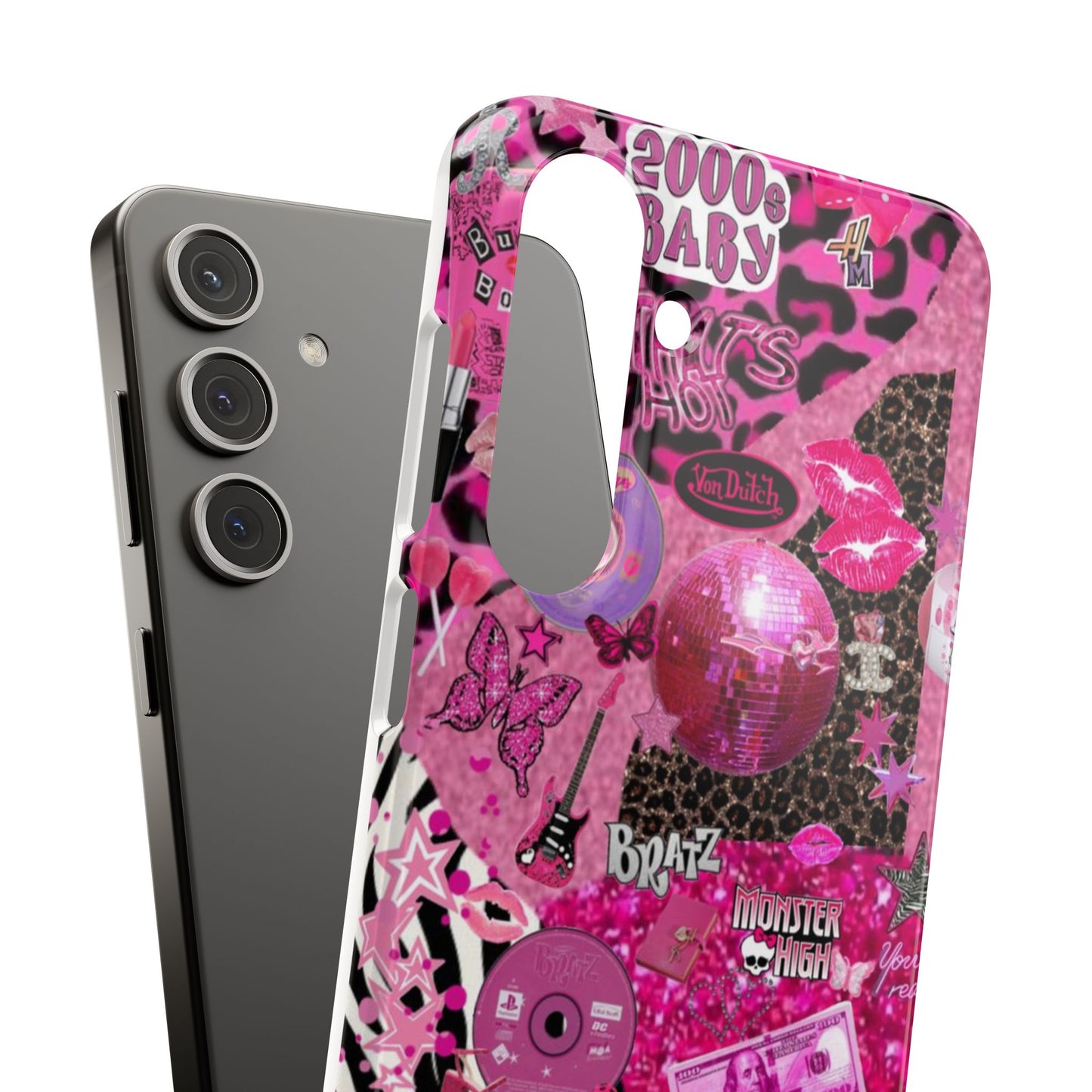 y2k trashy pink phone case