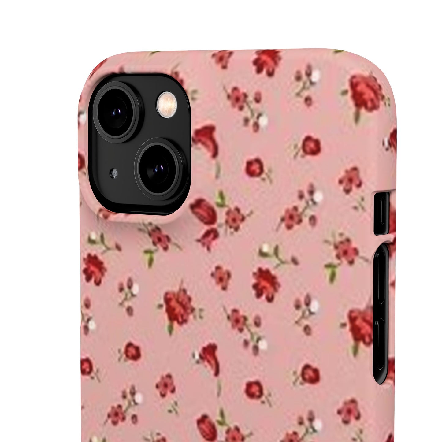 pink flower pattern phone case