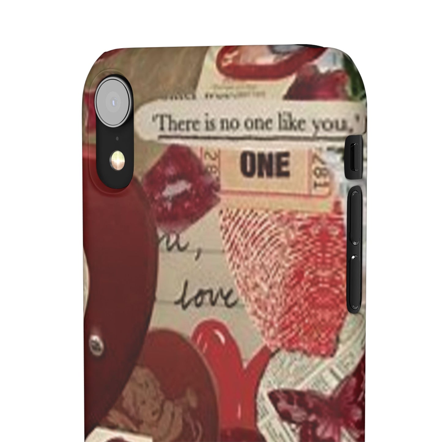 red collage phone case