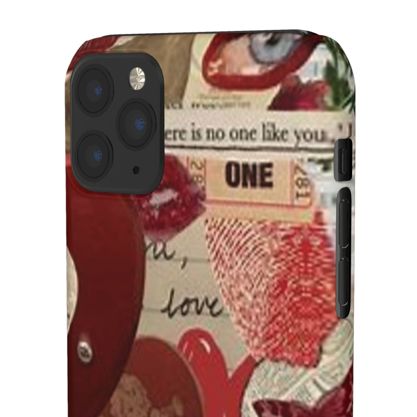 red collage phone case