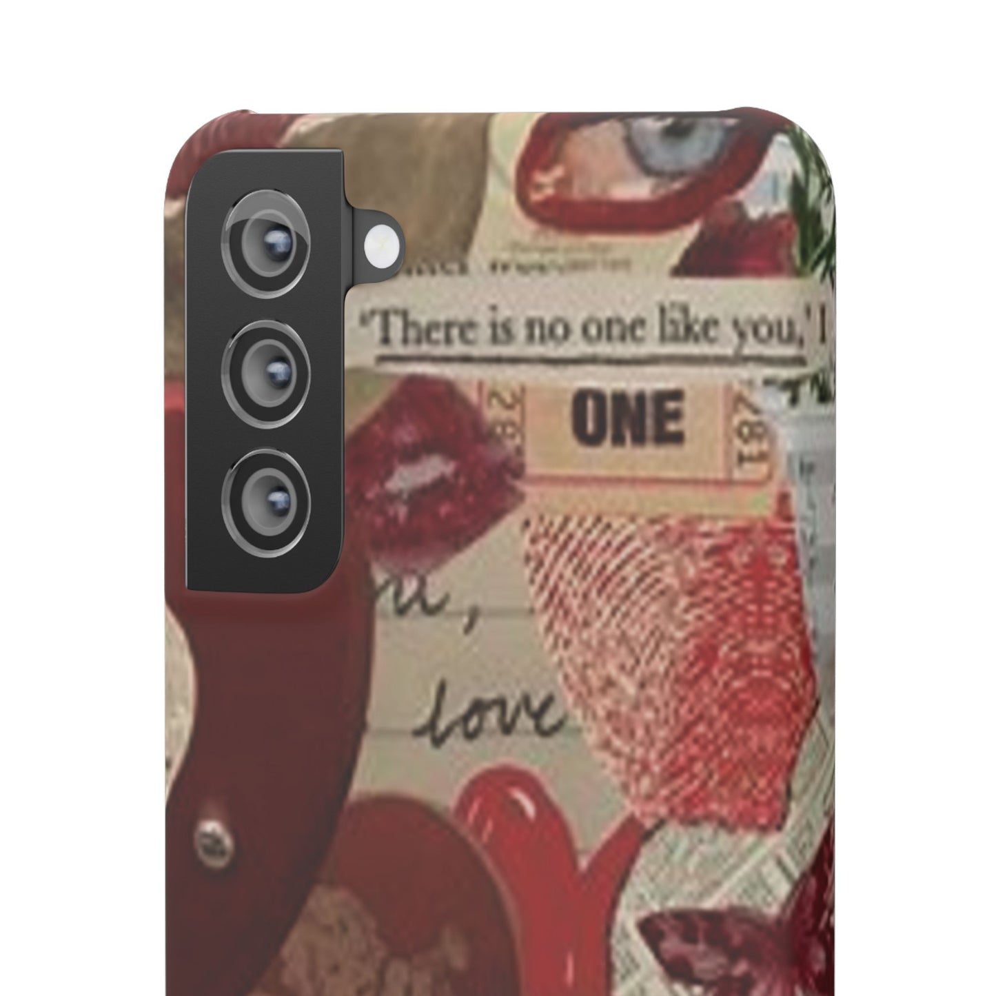 red collage phone case