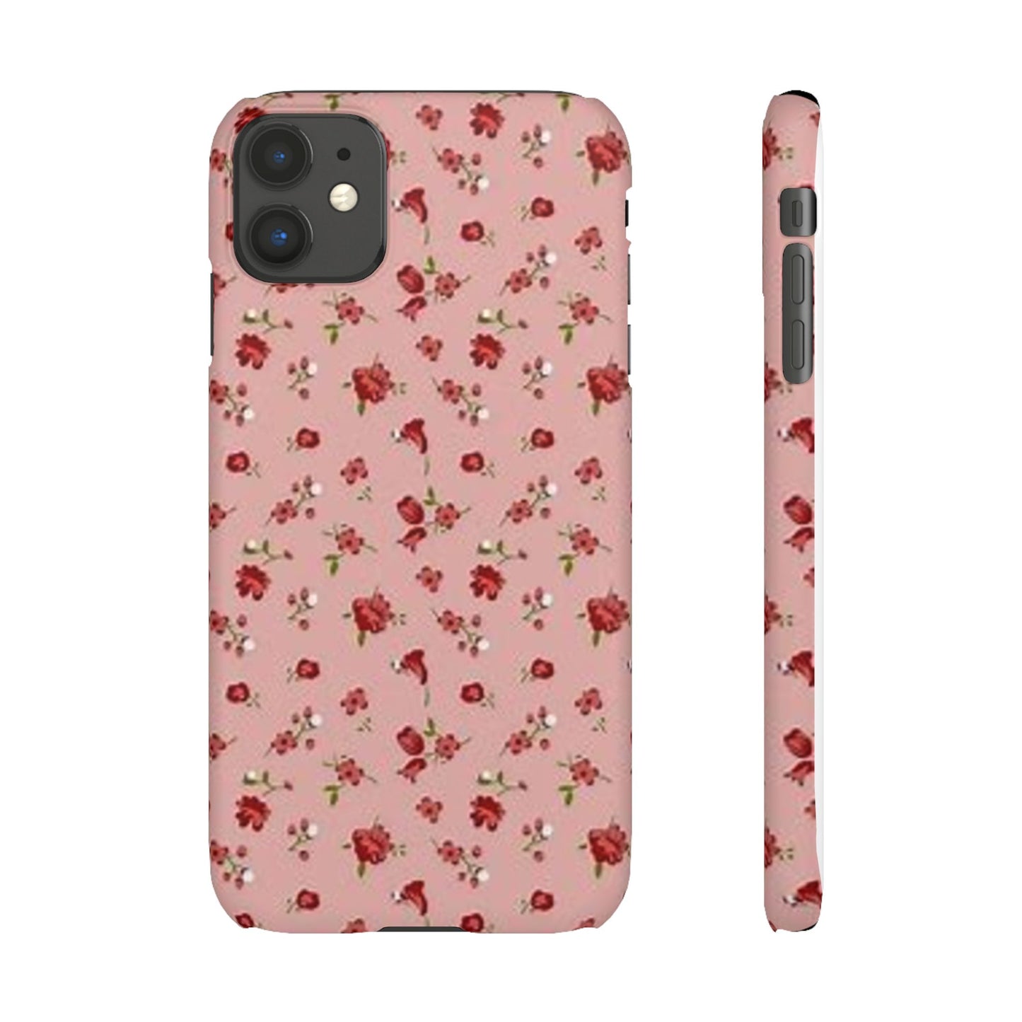 pink flower pattern phone case