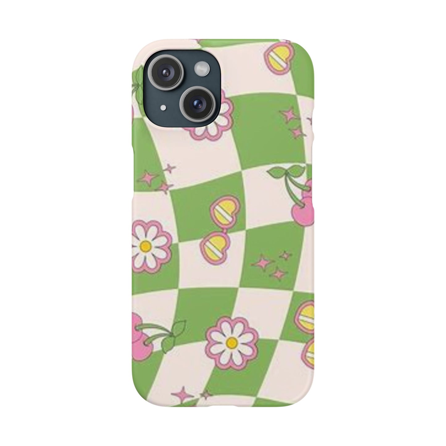 green indie pattern phone case