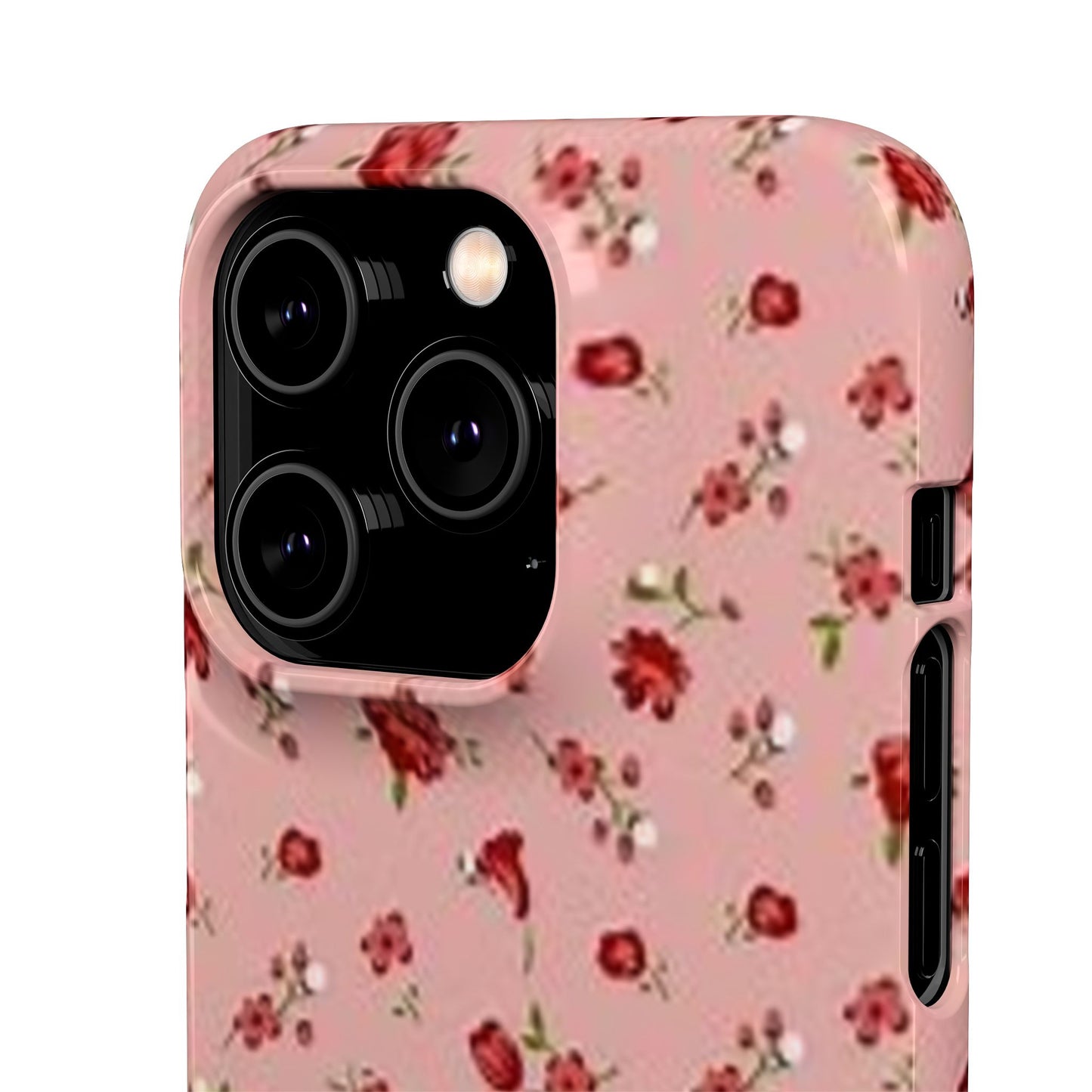 pink flower pattern phone case