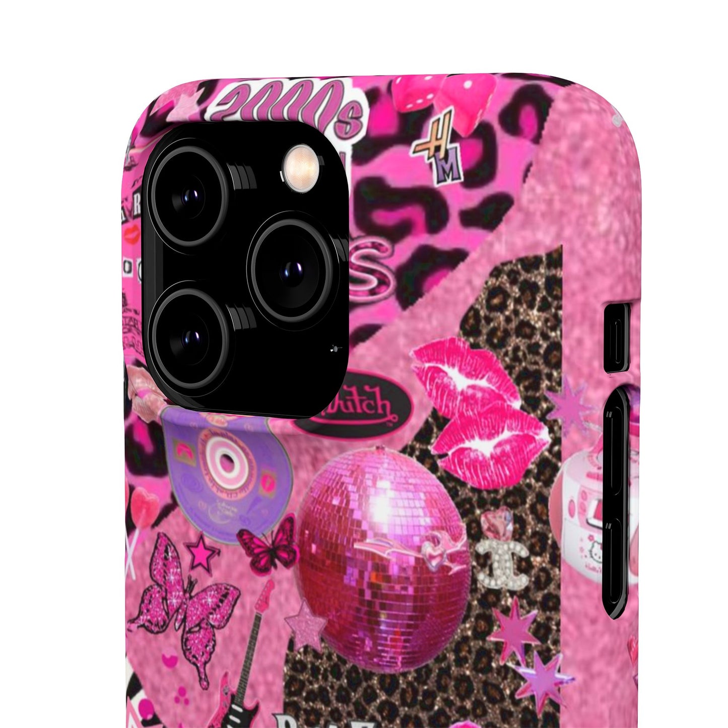 y2k trashy pink phone case