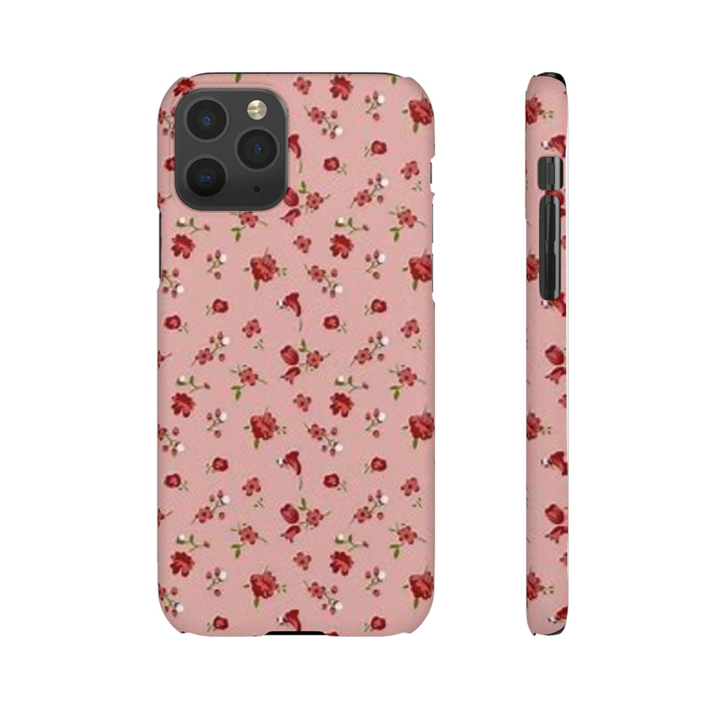 pink flower pattern phone case