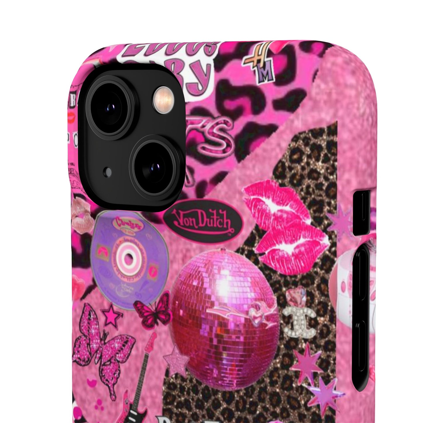 y2k trashy pink phone case