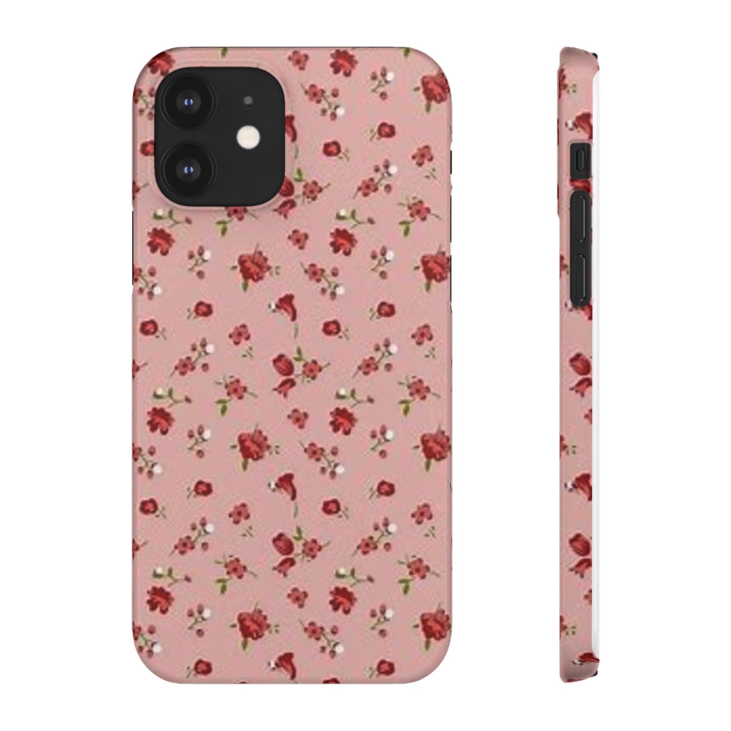 pink flower pattern phone case