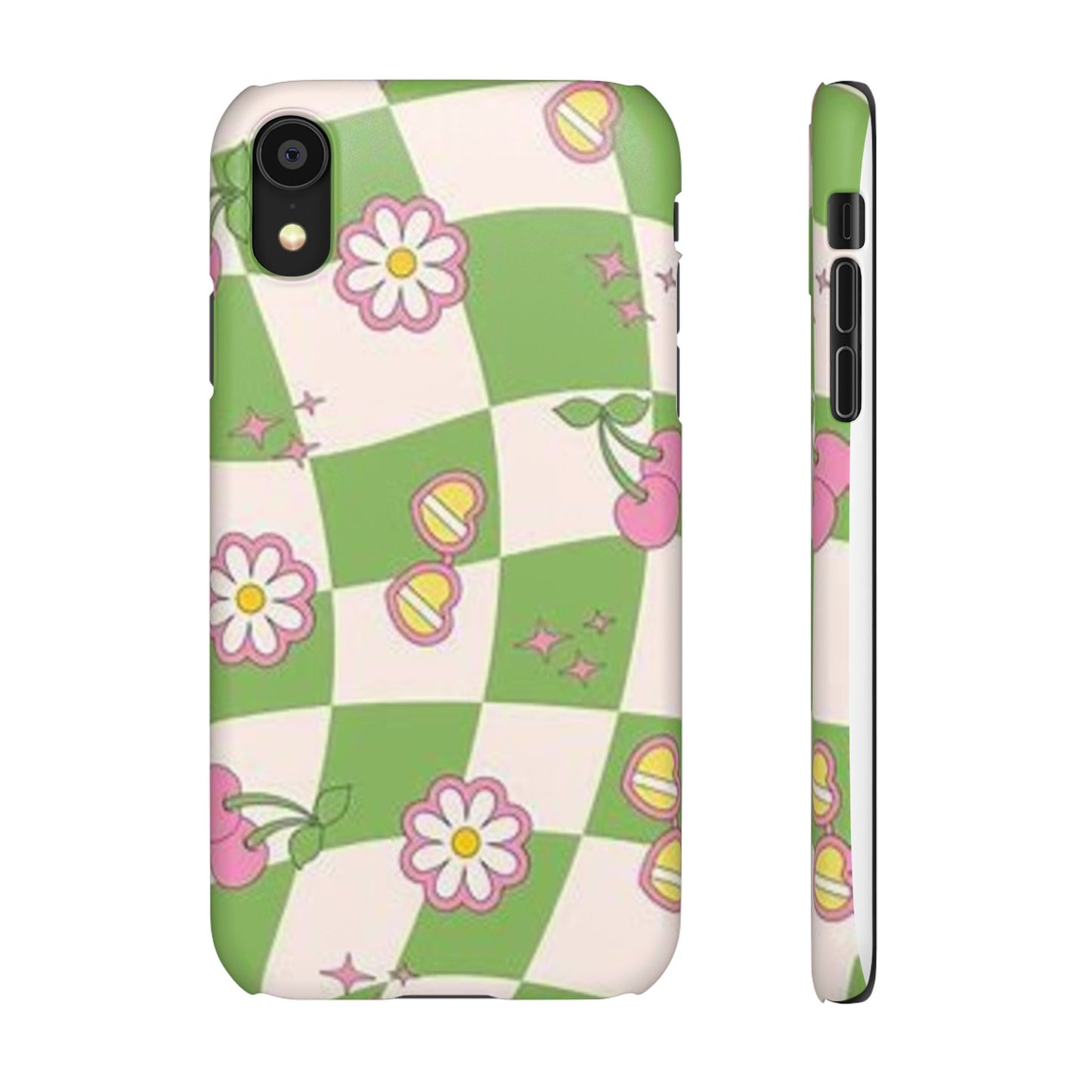 green indie pattern phone case