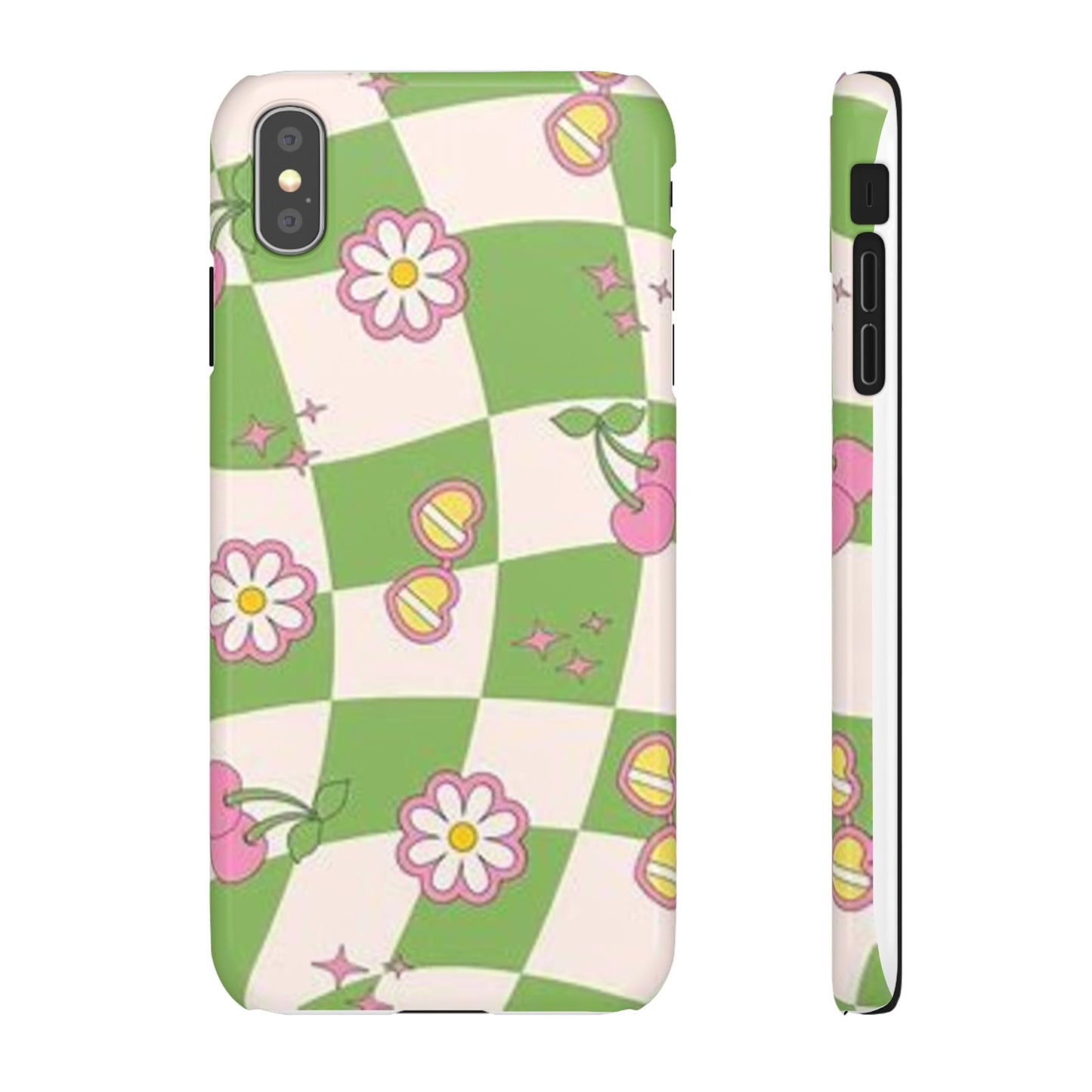 green indie pattern phone case