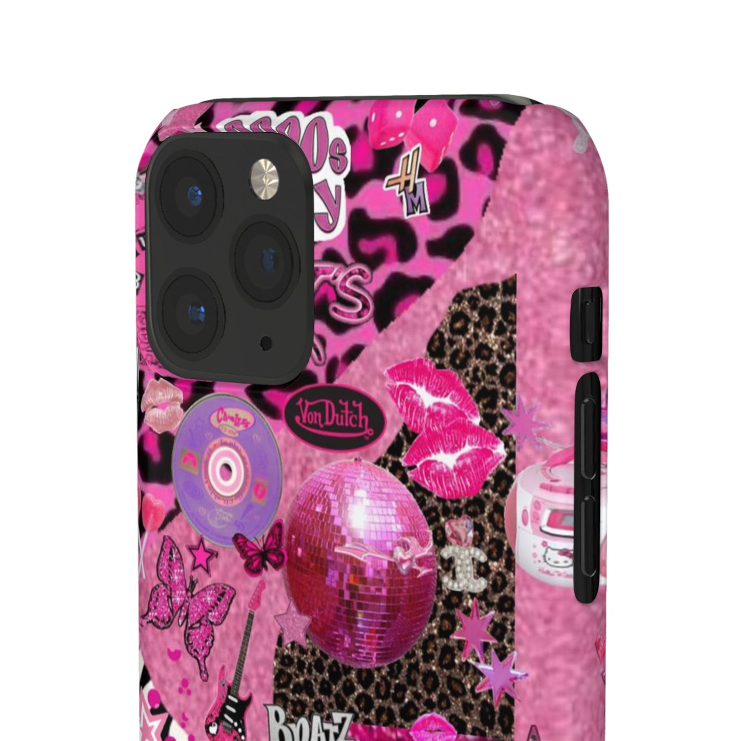 y2k trashy pink phone case