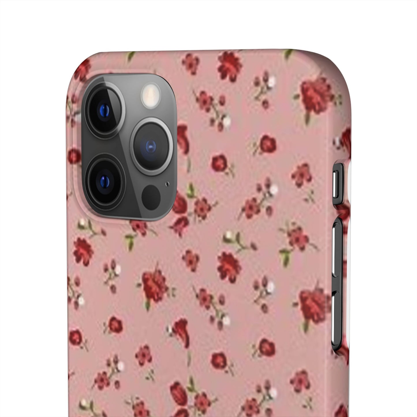 pink flower pattern phone case