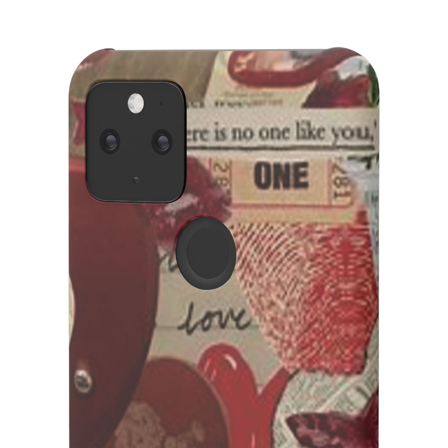 red collage phone case