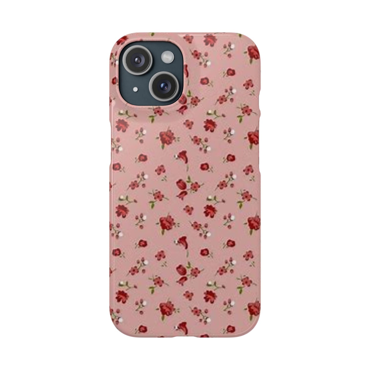 pink flower pattern phone case