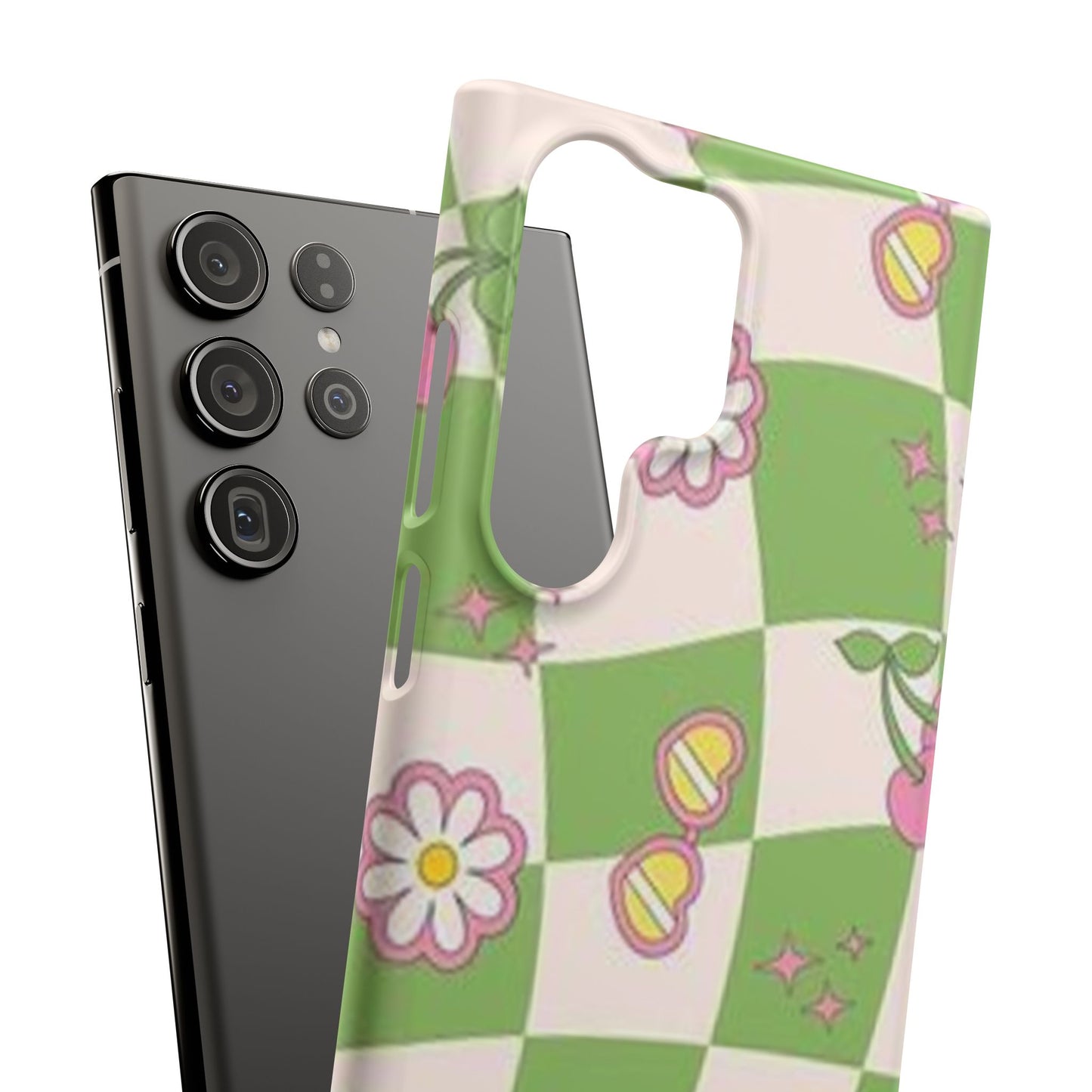 green indie pattern phone case