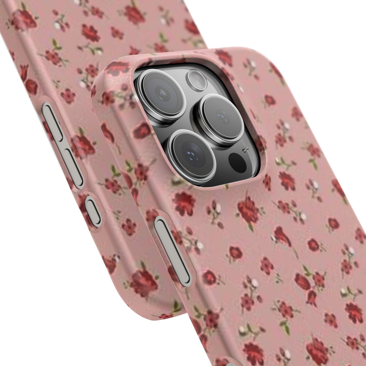 pink flower pattern phone case