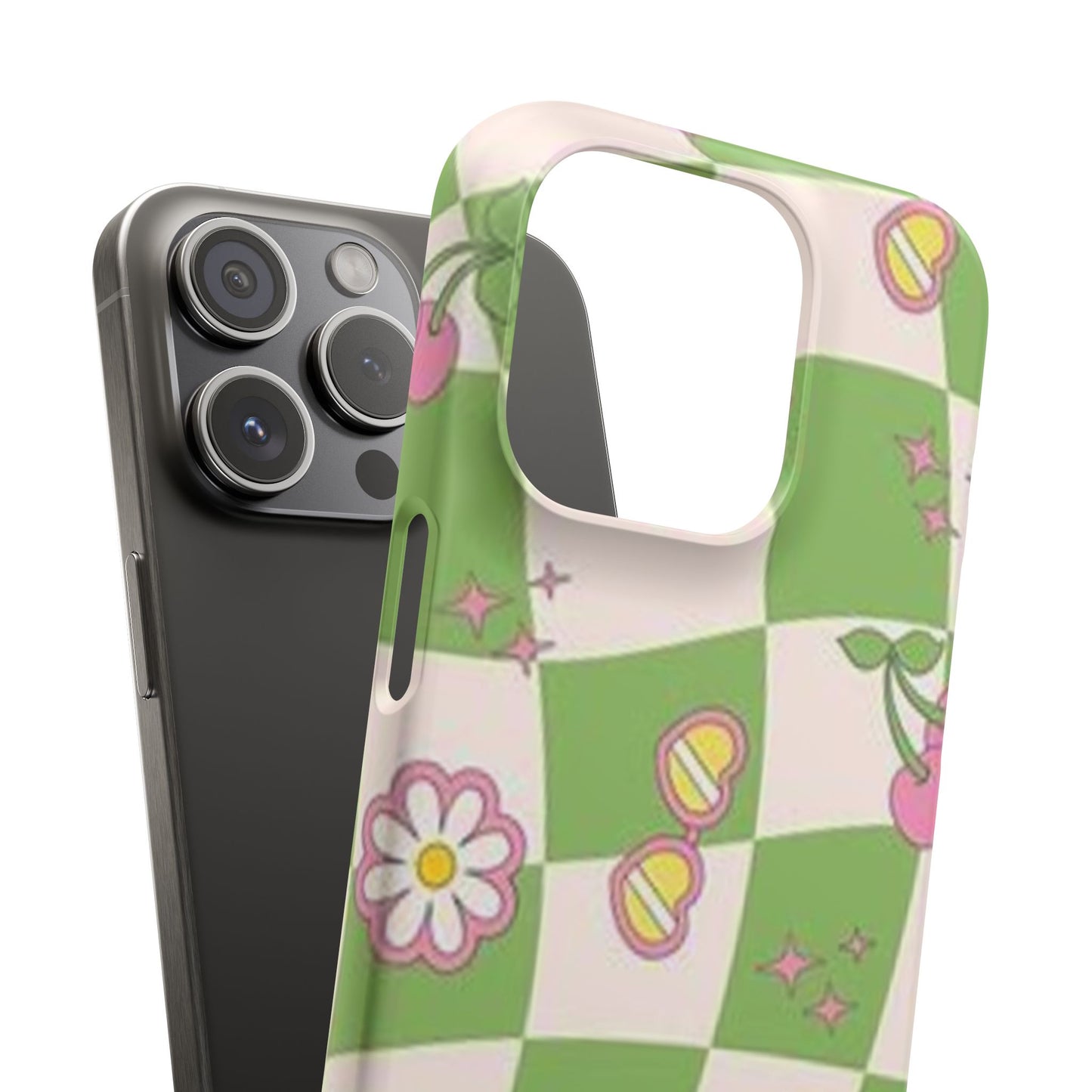 green indie pattern phone case