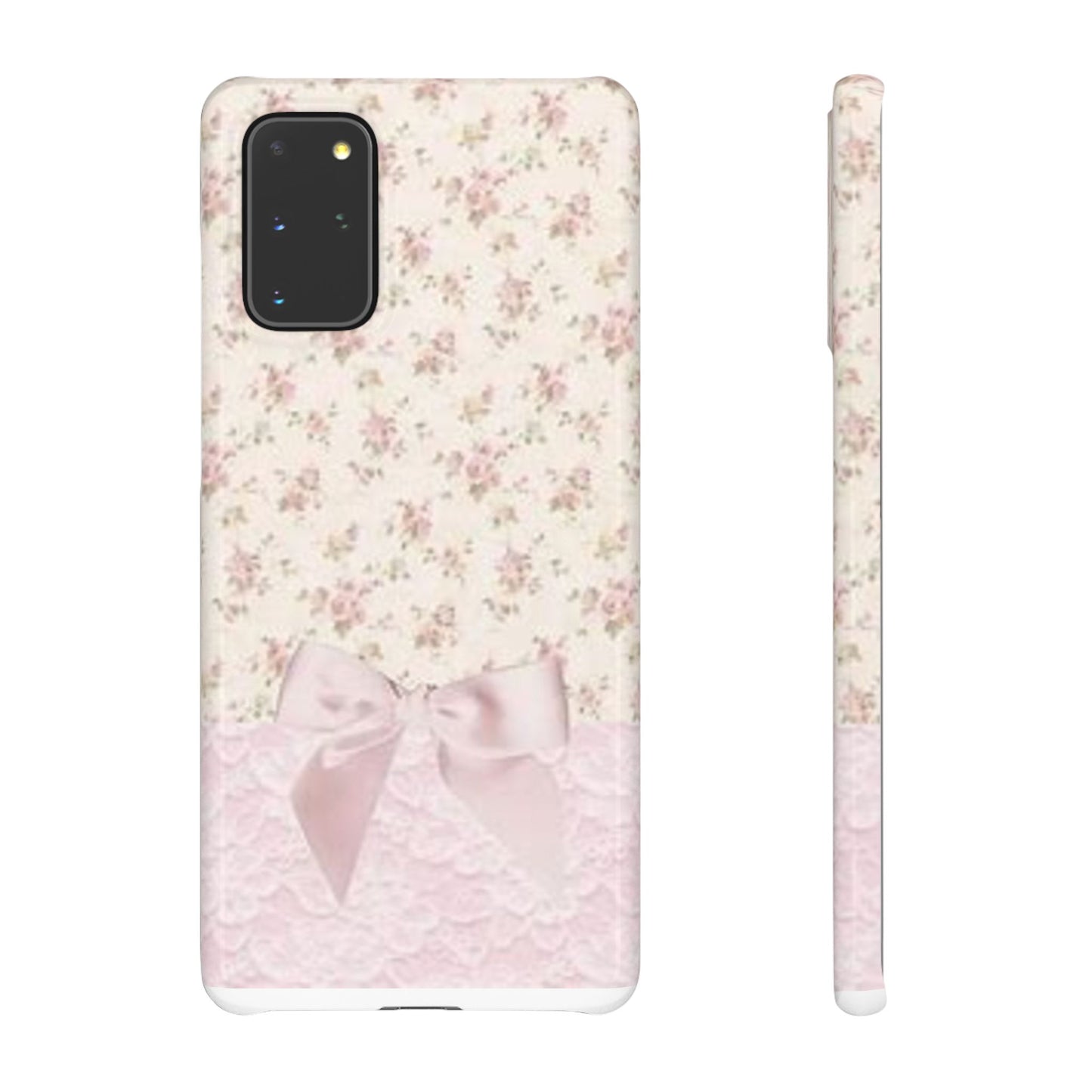 pink flower lace bow phone case