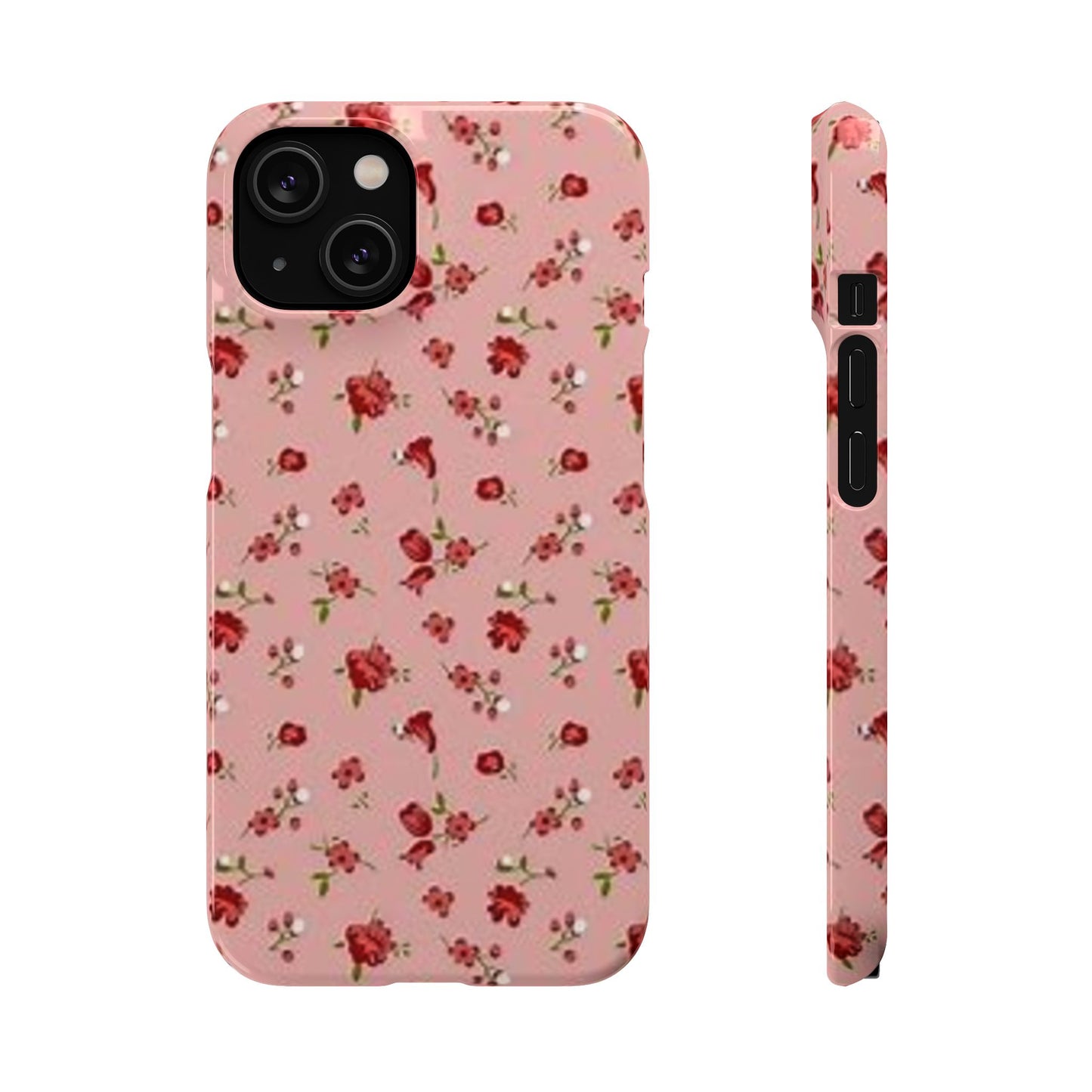 pink flower pattern phone case