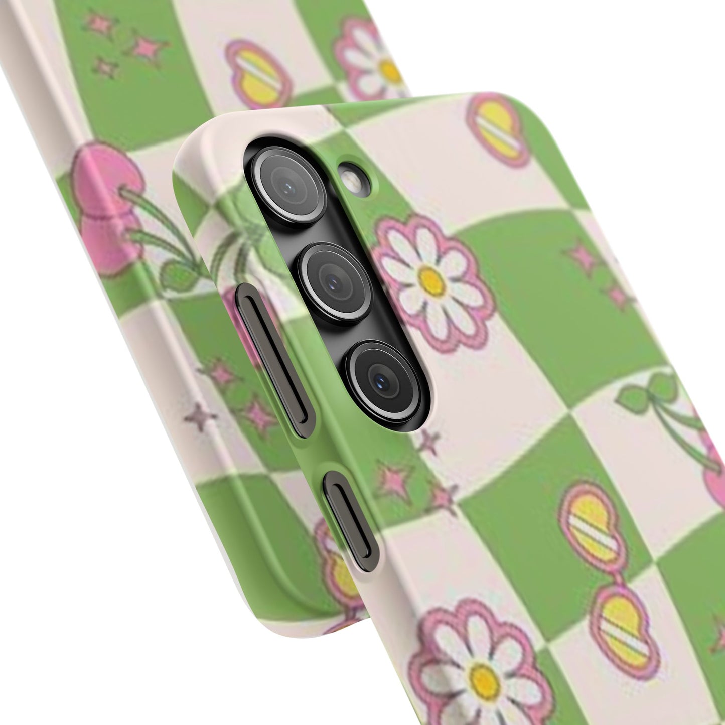 green indie pattern phone case