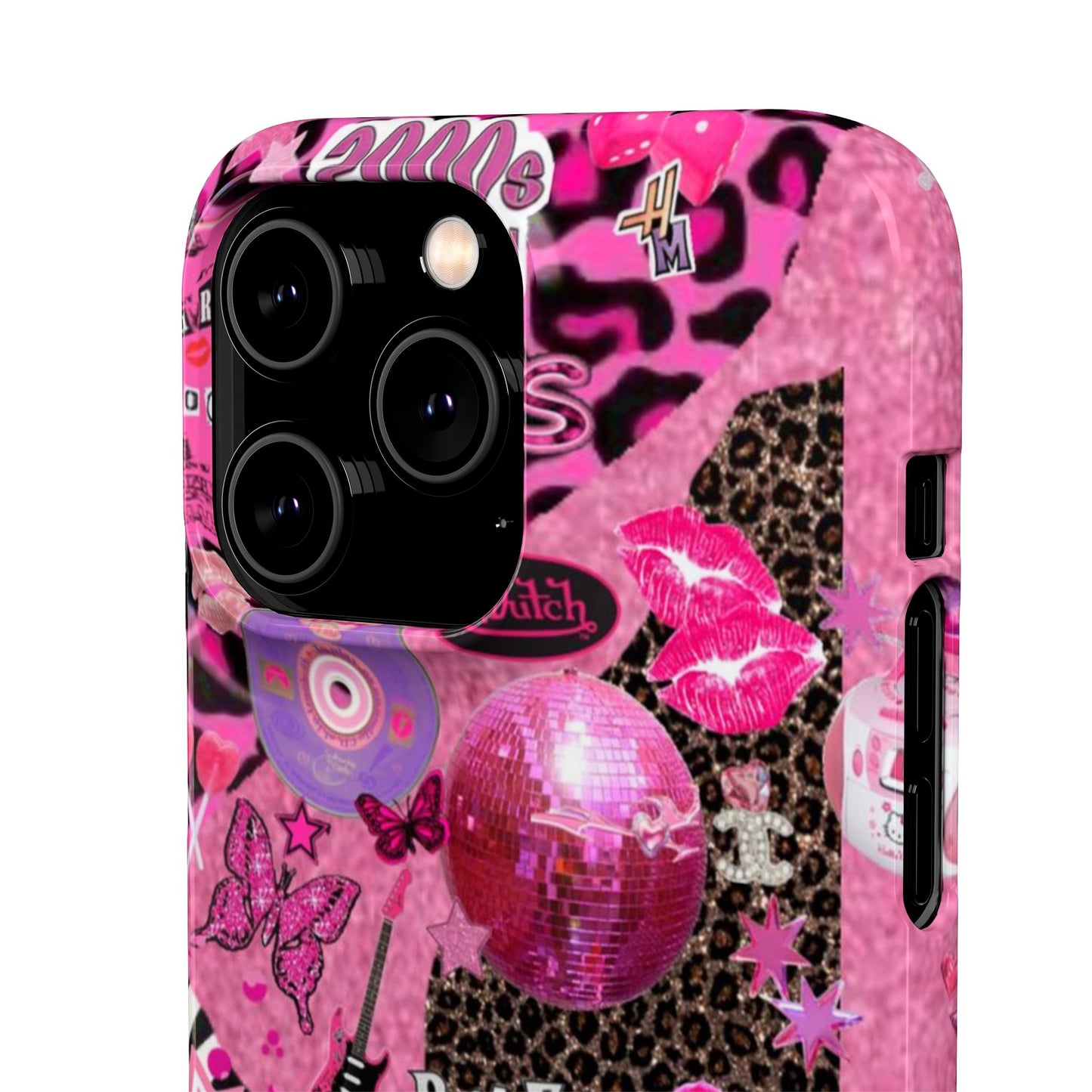 y2k trashy pink phone case