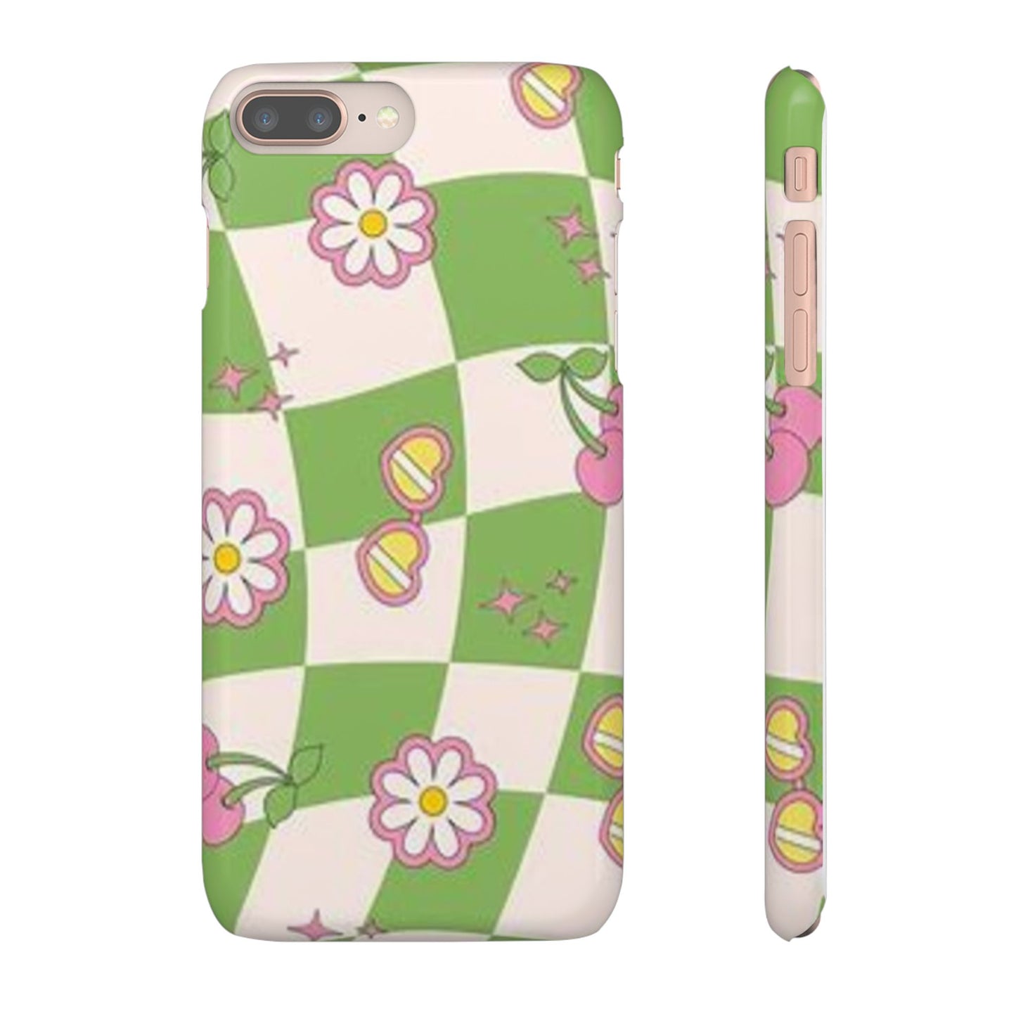 green indie pattern phone case