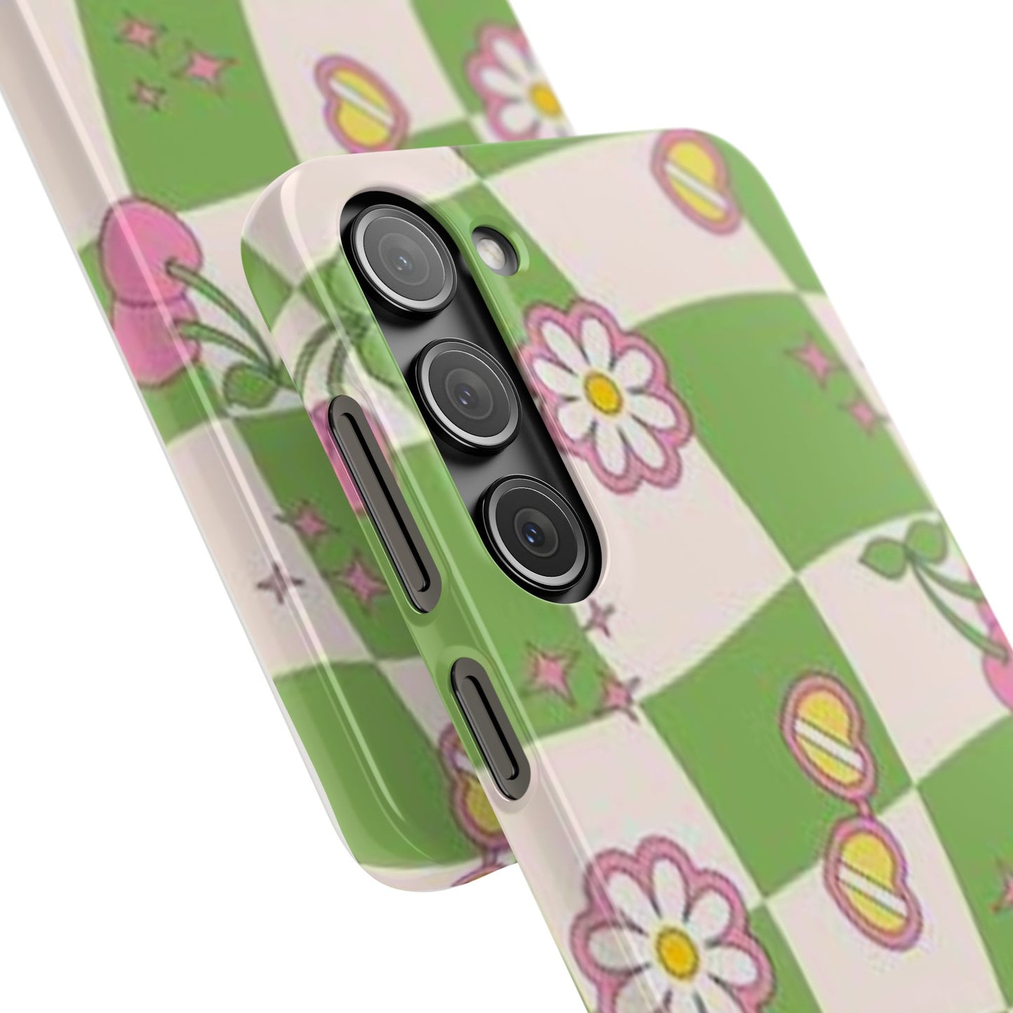 green indie pattern phone case