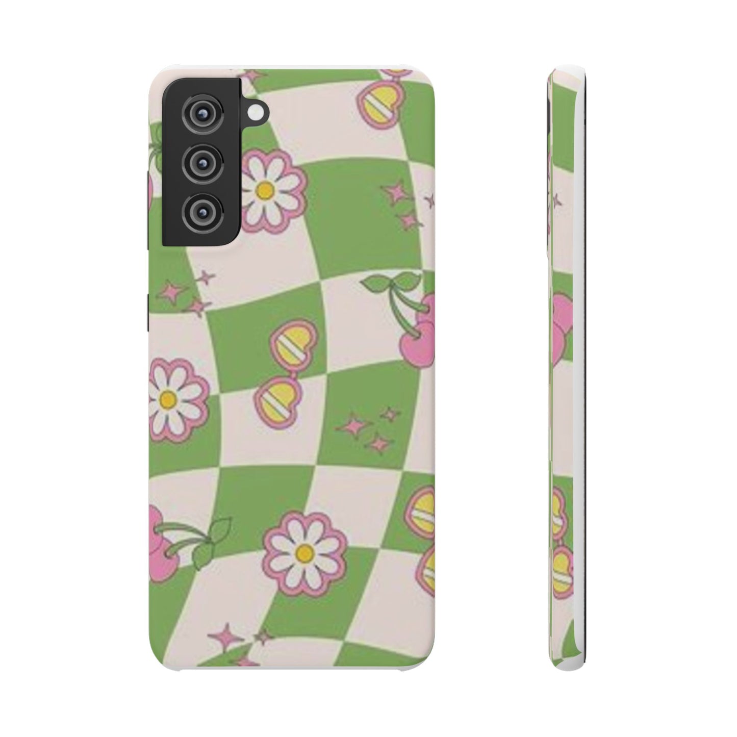 green indie pattern phone case