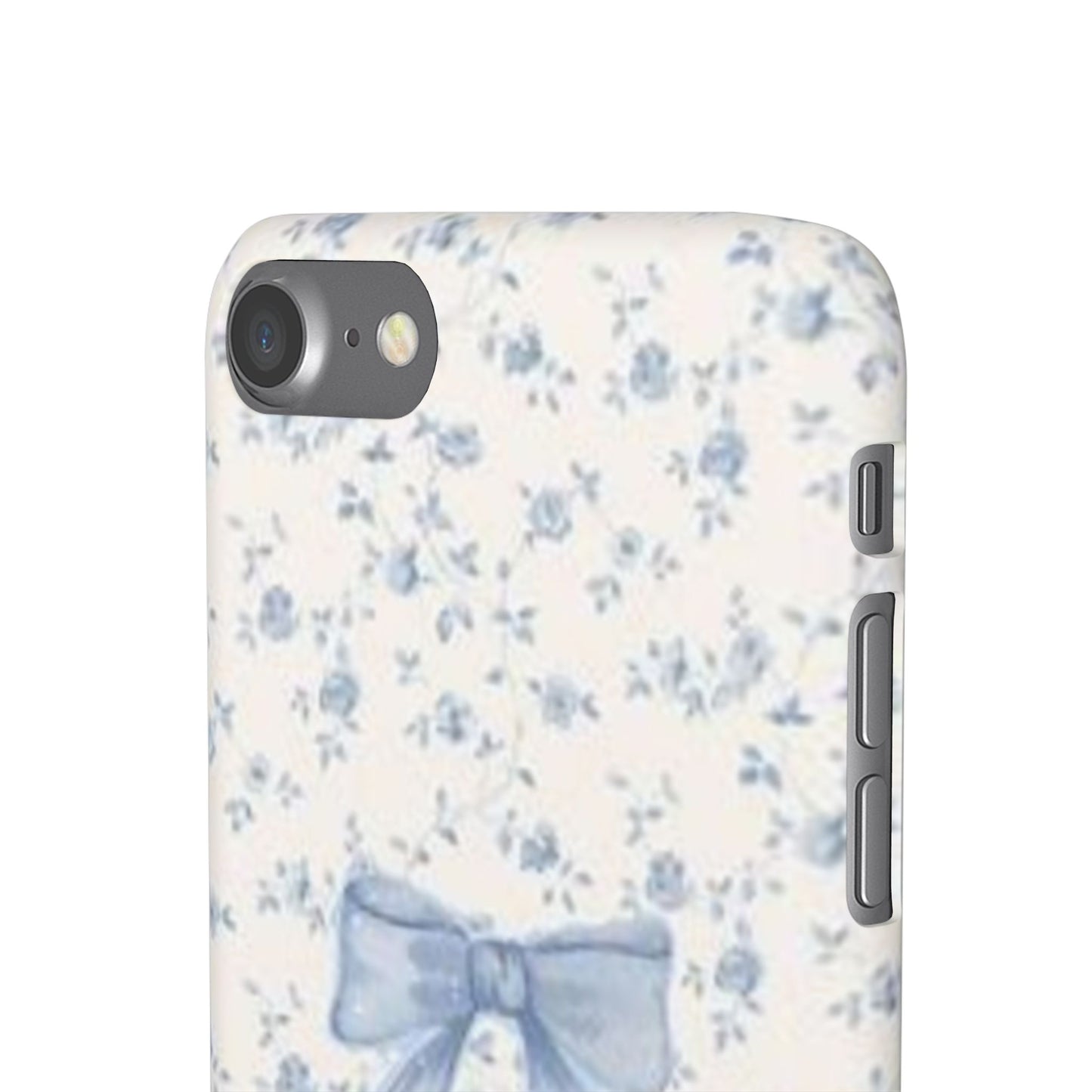 blue flowers and bow phone case