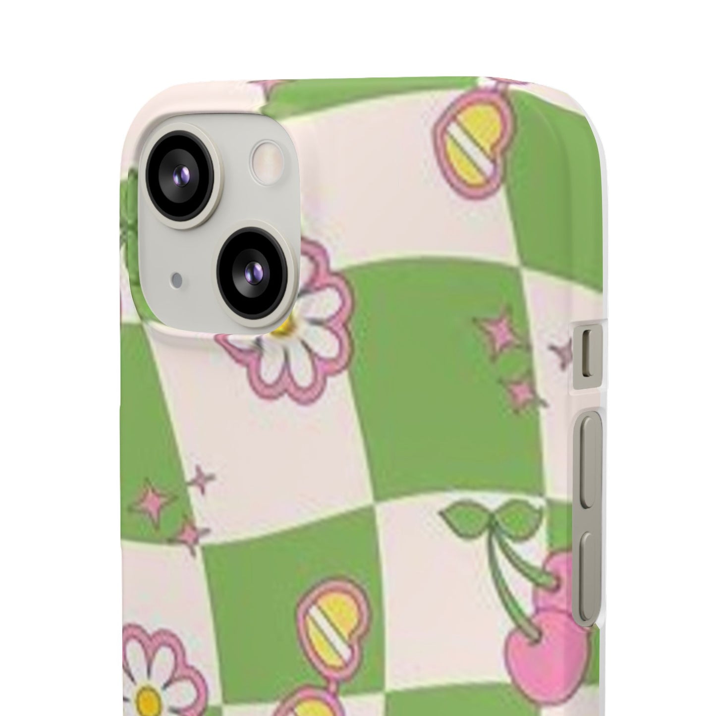 green indie pattern phone case