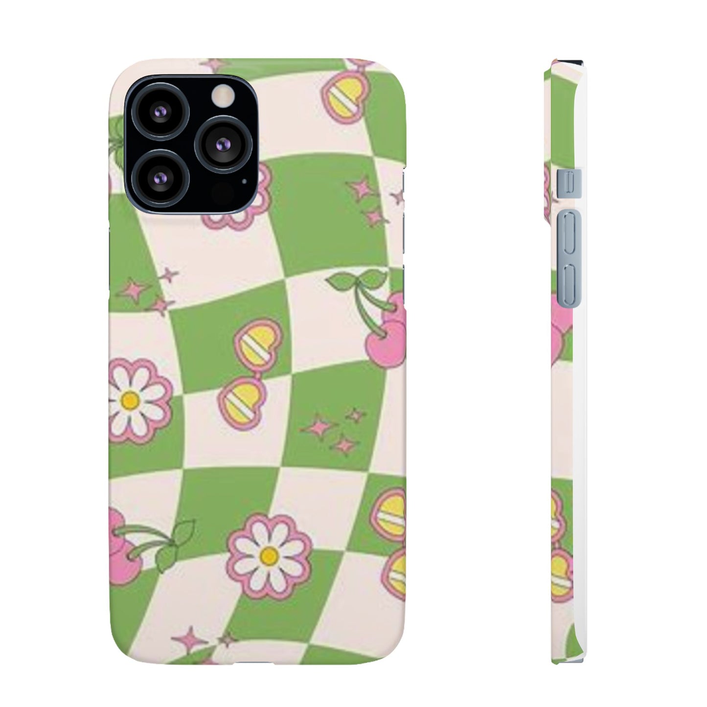 green indie pattern phone case