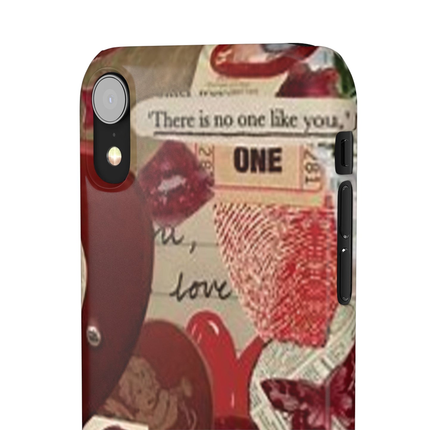 red collage phone case