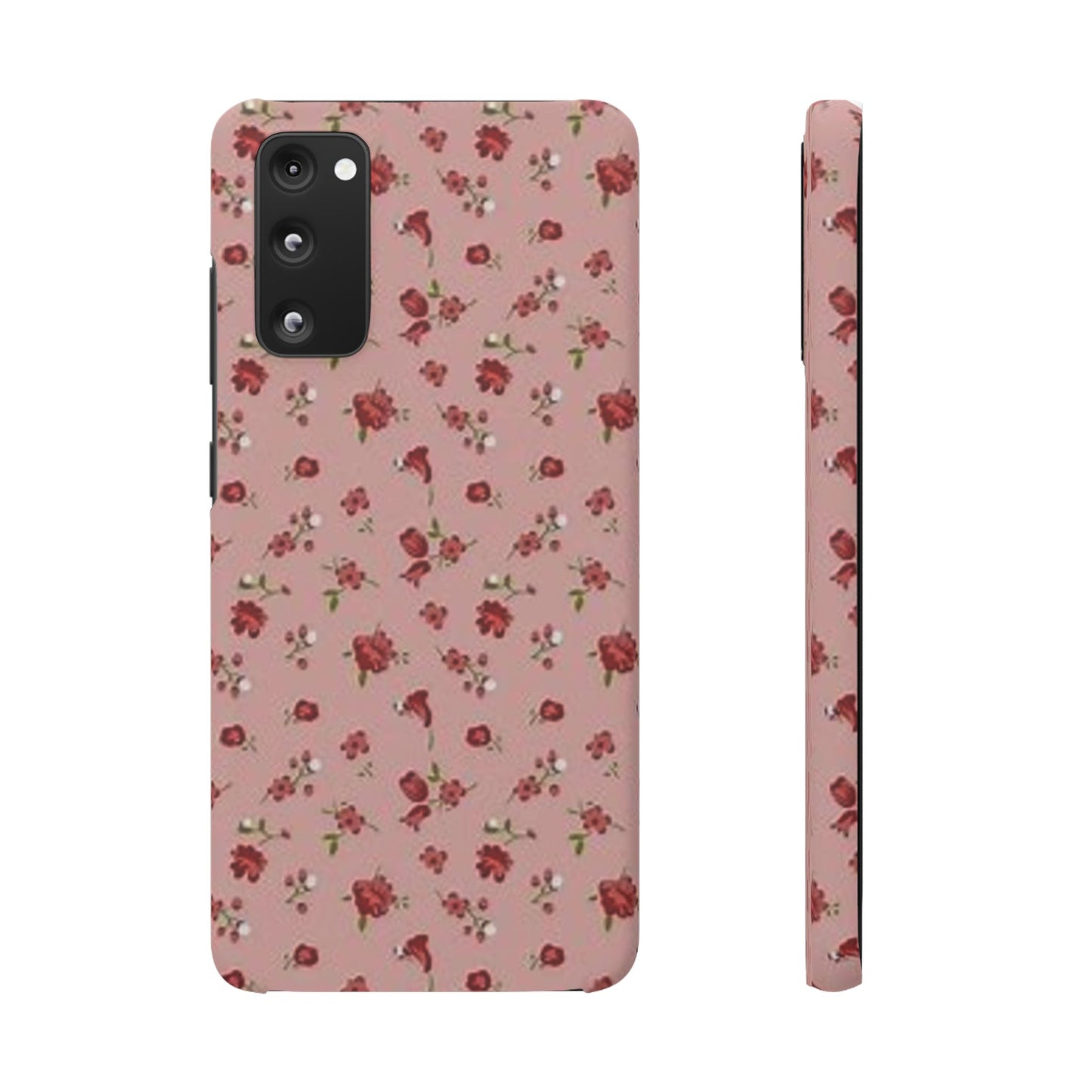 pink flower pattern phone case