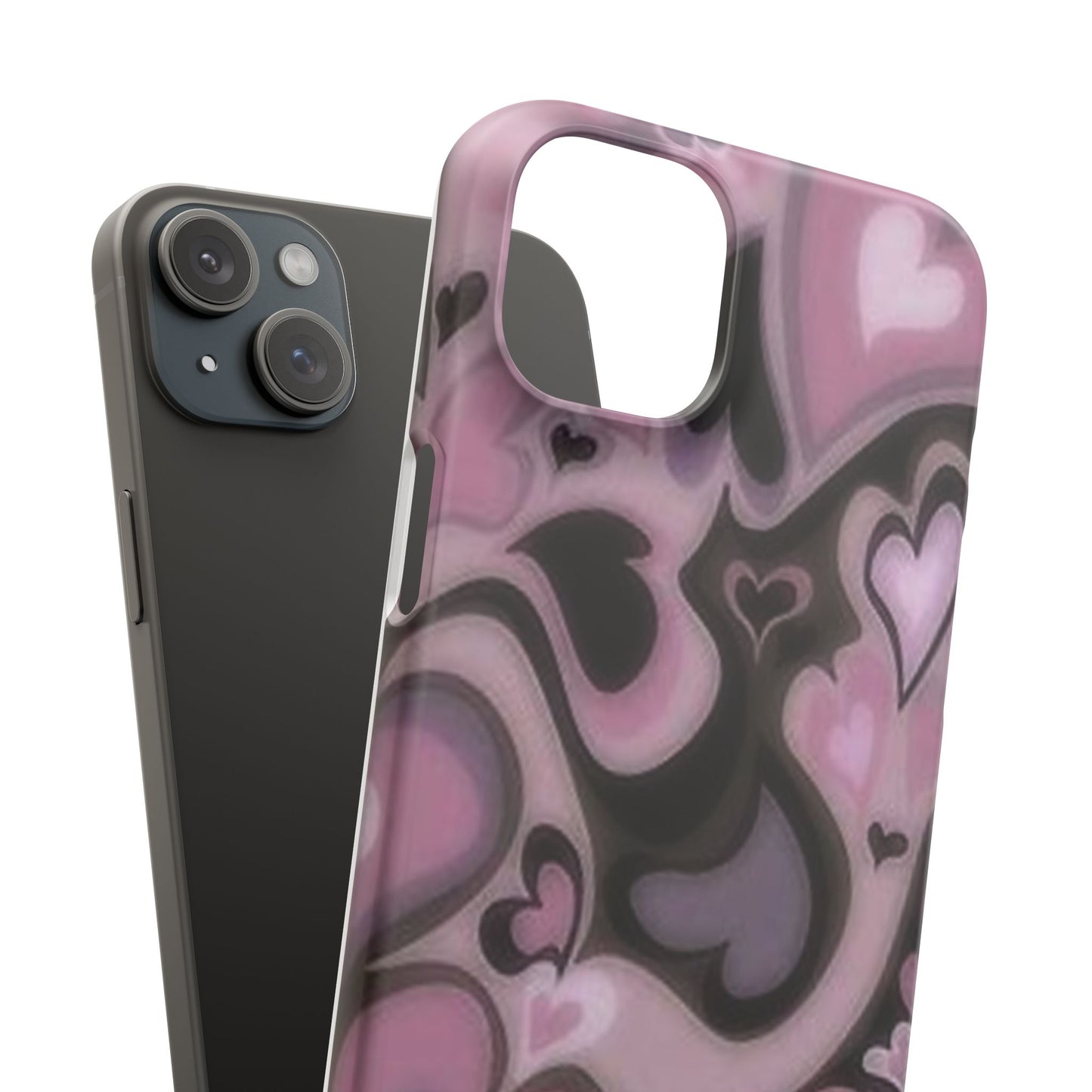 hearts pattern phone case