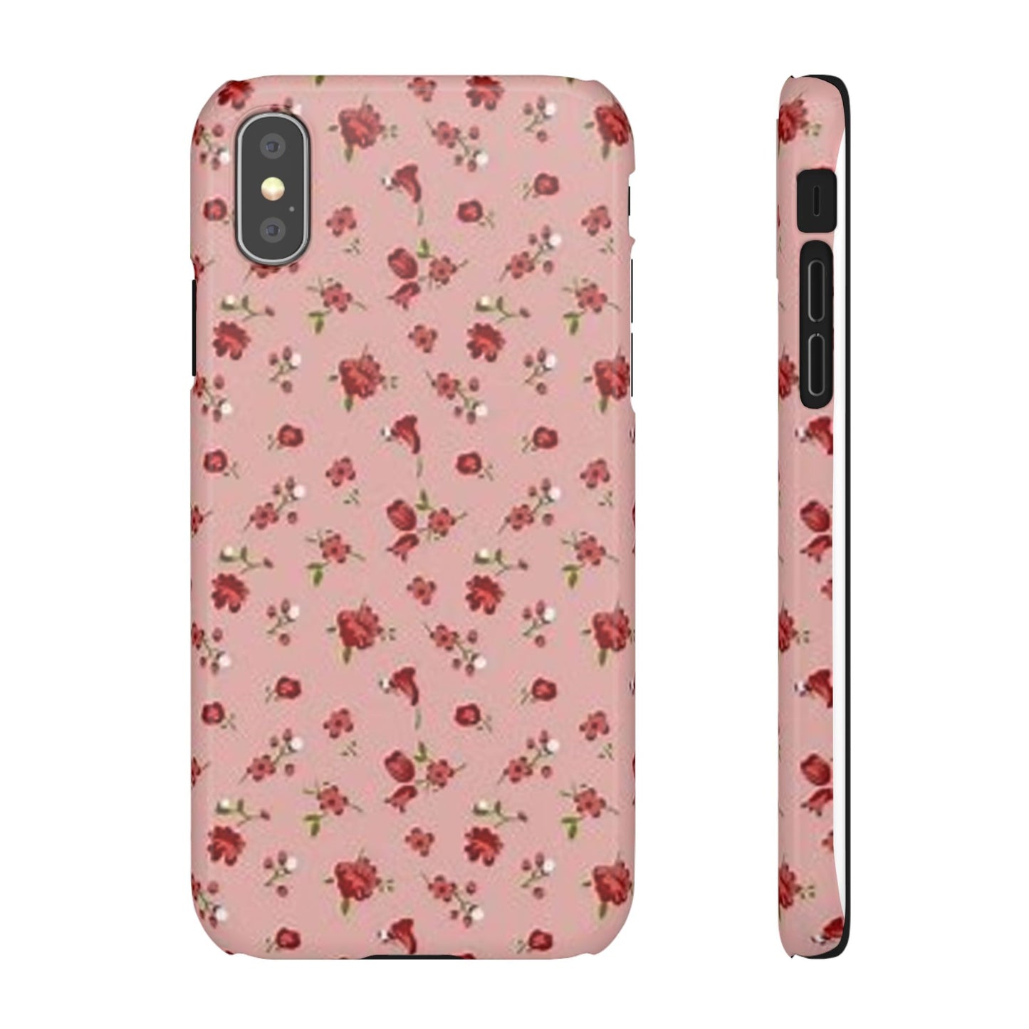 pink flower pattern phone case