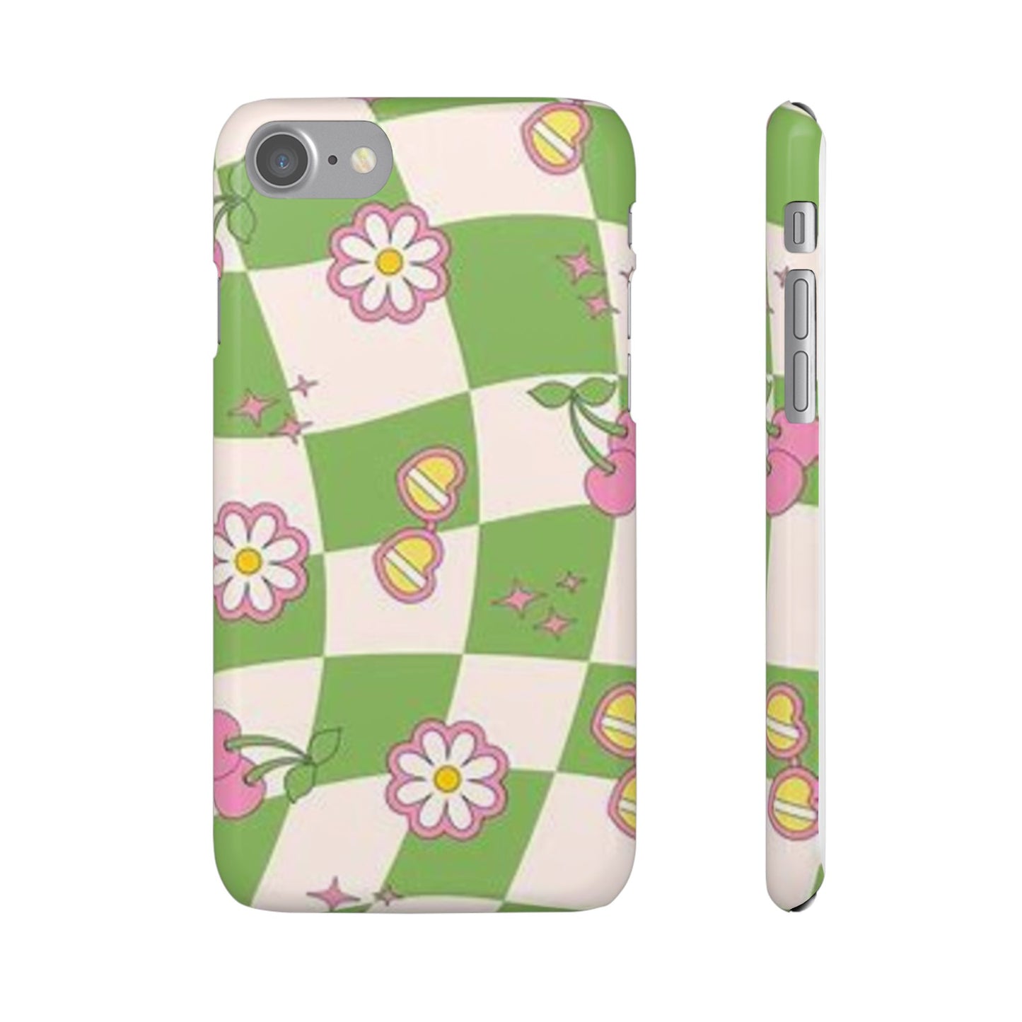 green indie pattern phone case