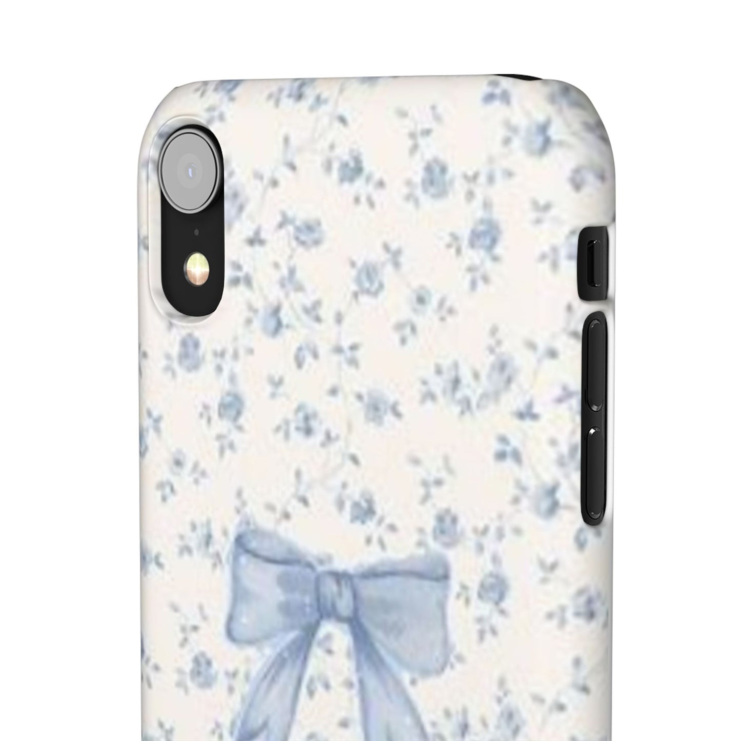 blue flowers and bow phone case