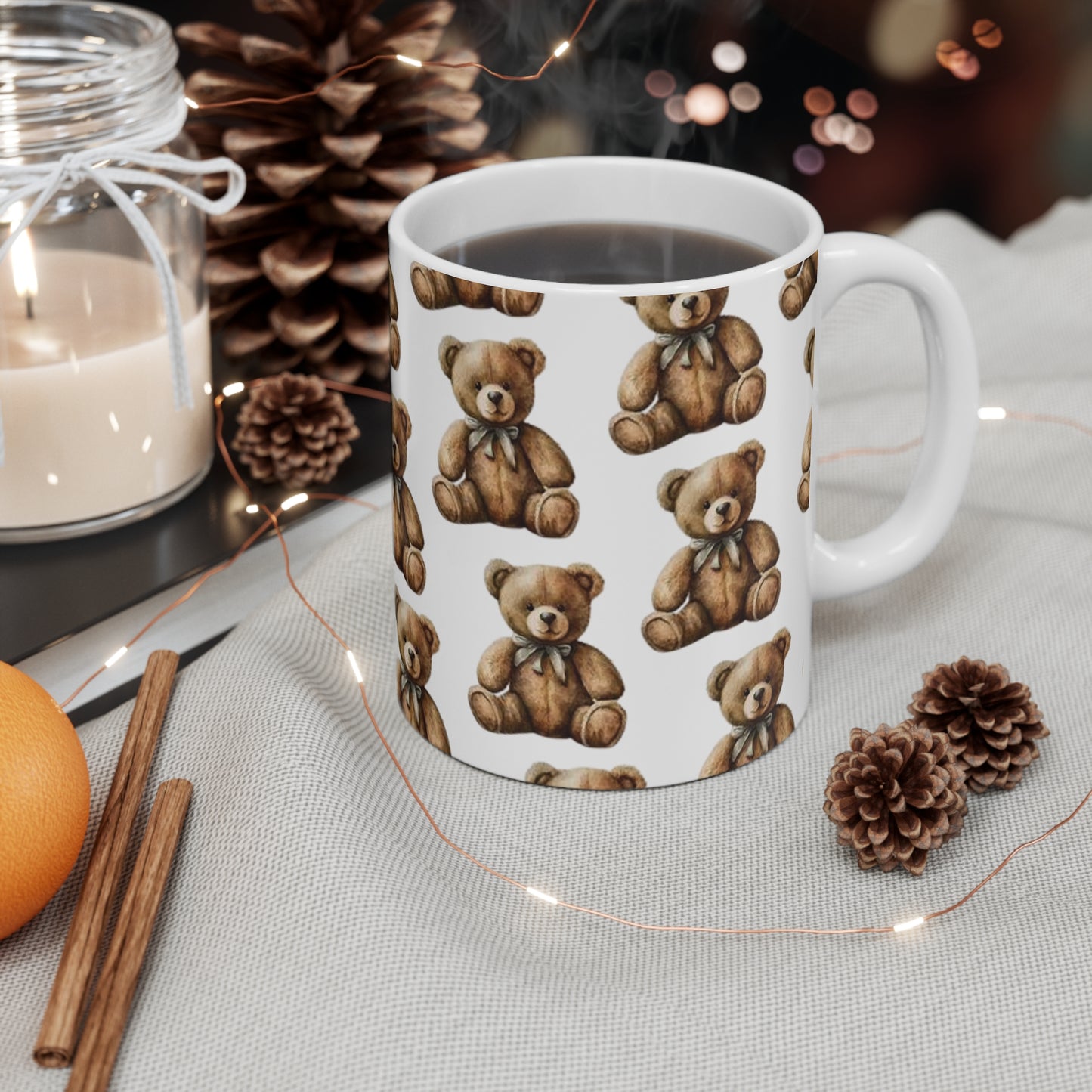 vintage teddy bear mug