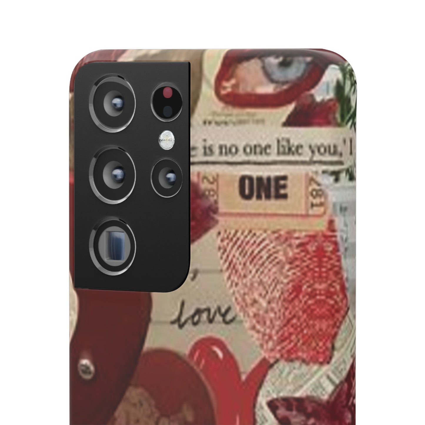 red collage phone case