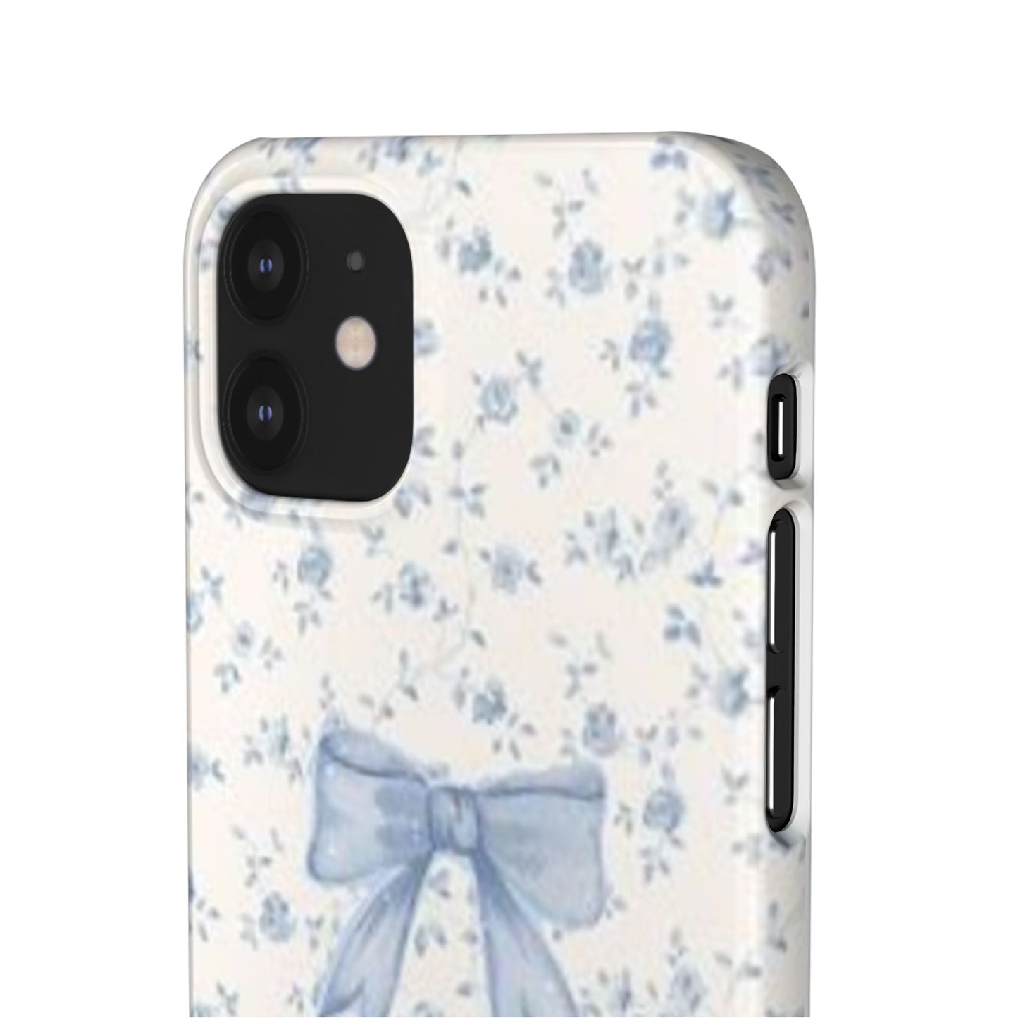 blue flowers and bow phone case