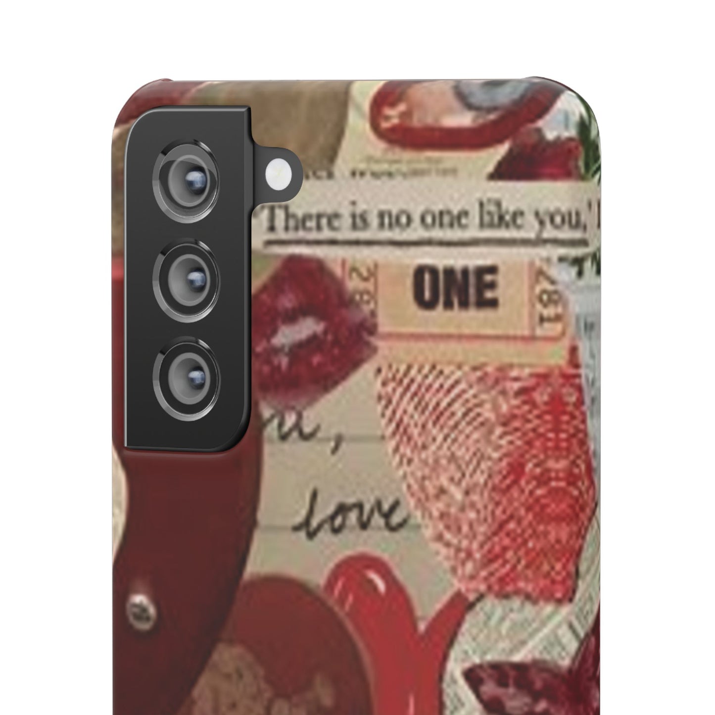 red collage phone case