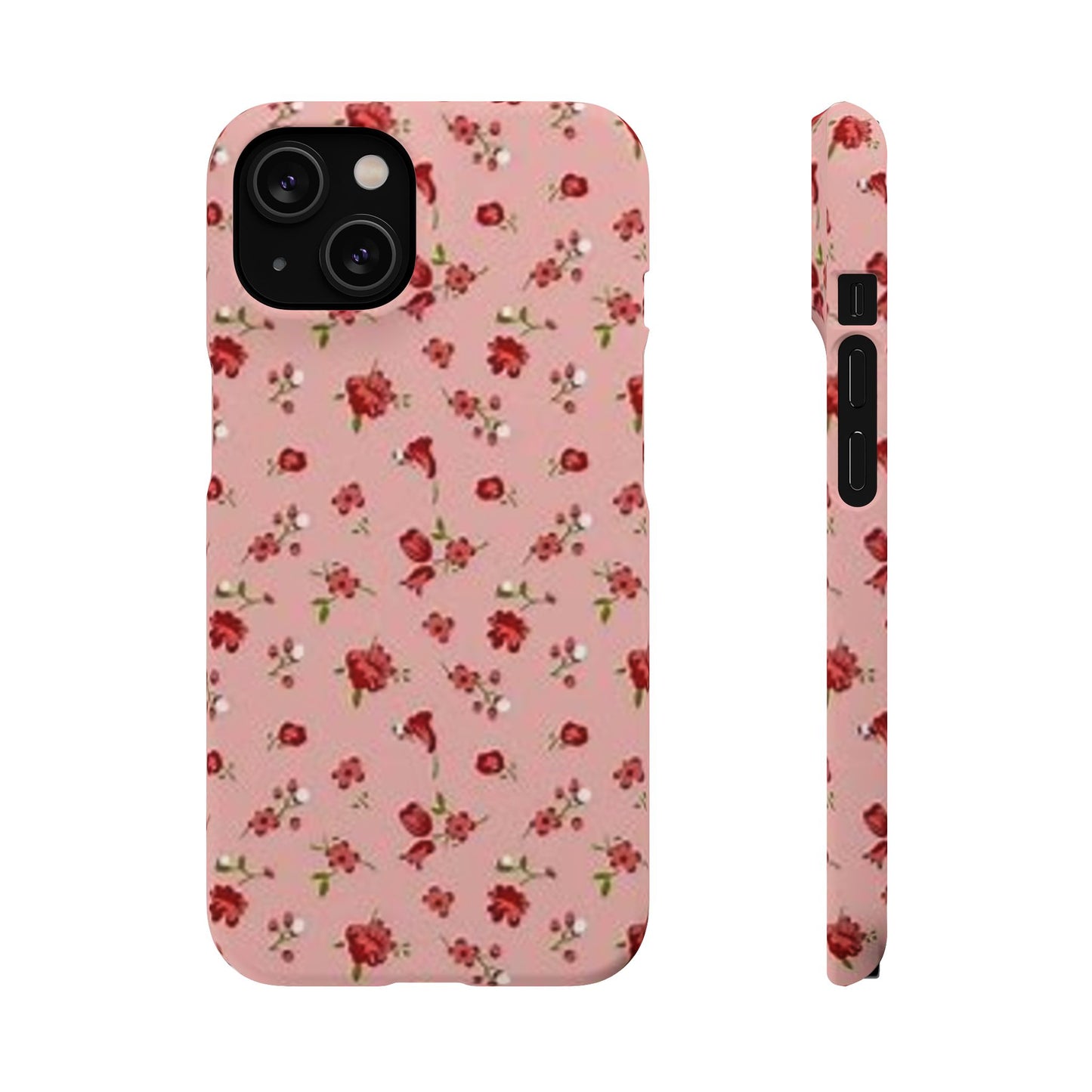 pink flower pattern phone case